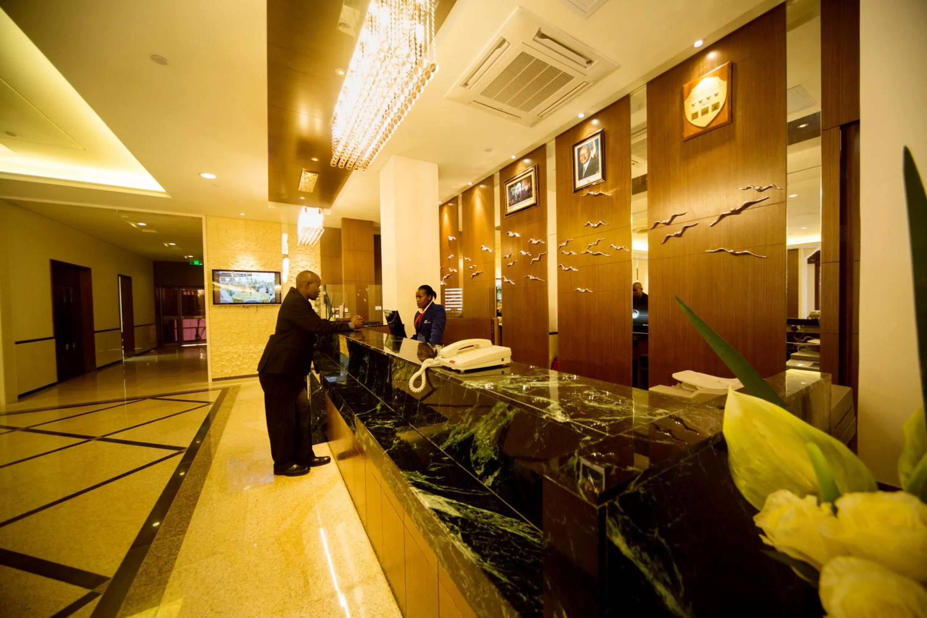 Lobby or reception in Hotel Africana