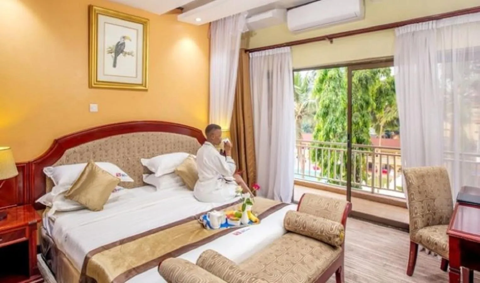Bed in Hotel Africana