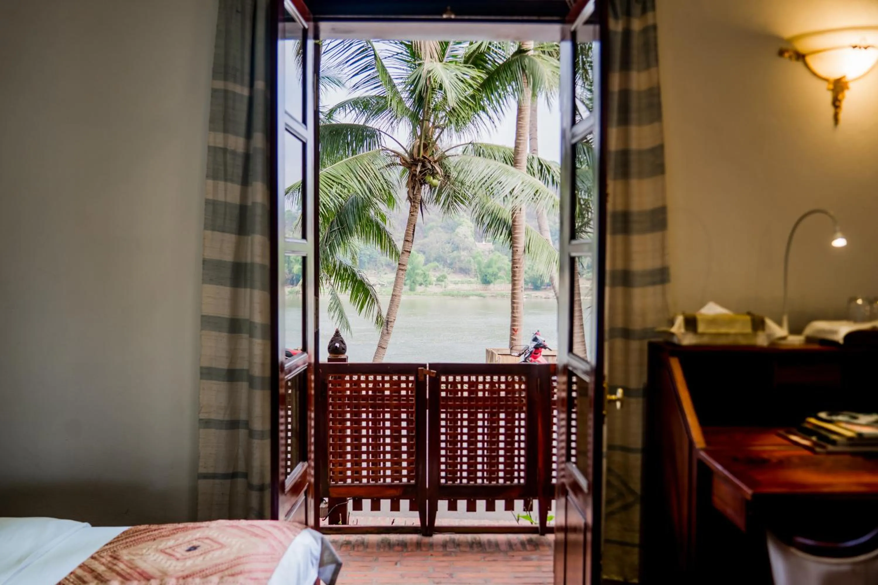 View (from property/room), Bed in Mekong Riverview Hotel
