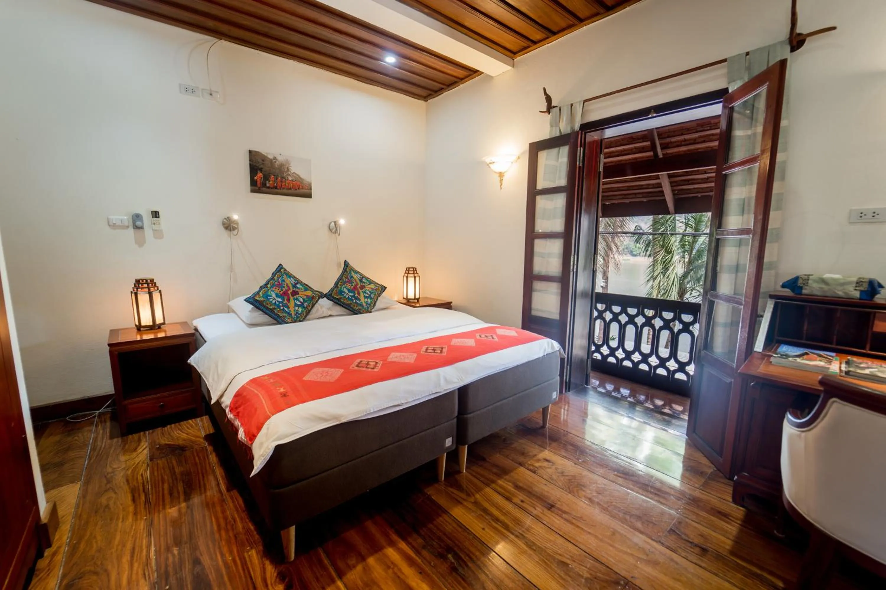 Bed in Mekong Riverview Hotel