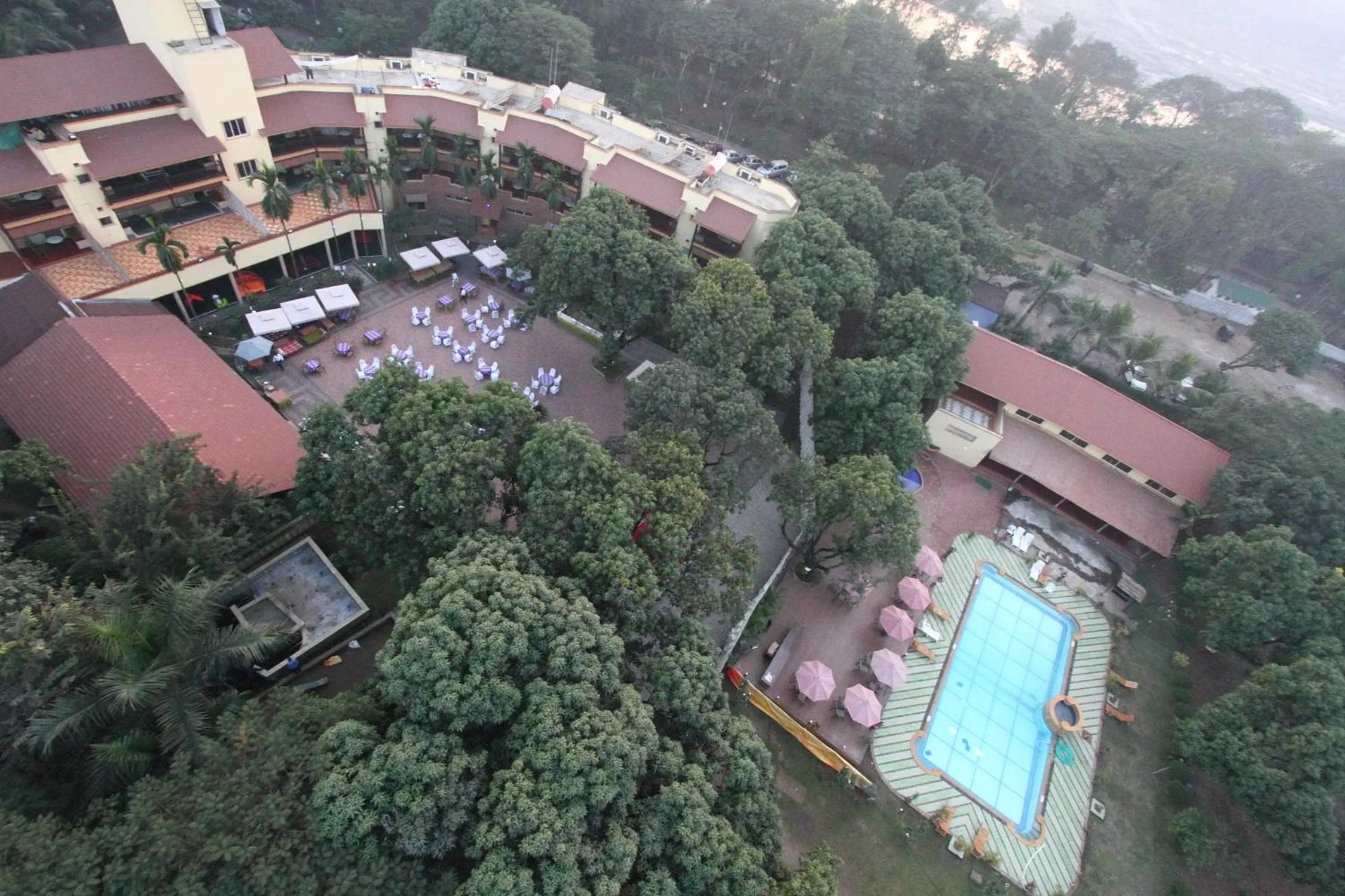 Garden, Bird's-eye View in Damanganga Valley Resort Silvassa