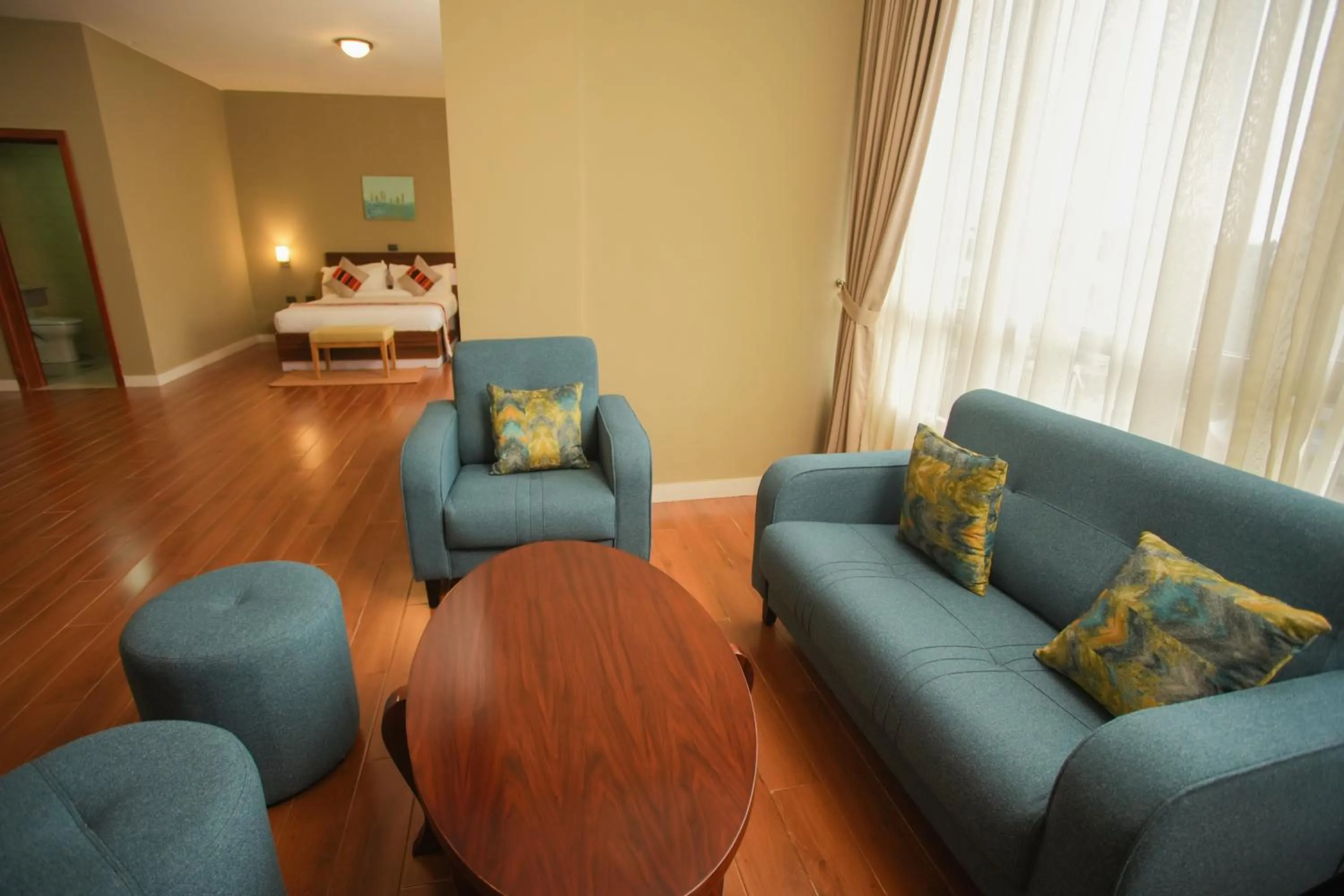 Seating area, Bed in Haile Hotel Wolaita