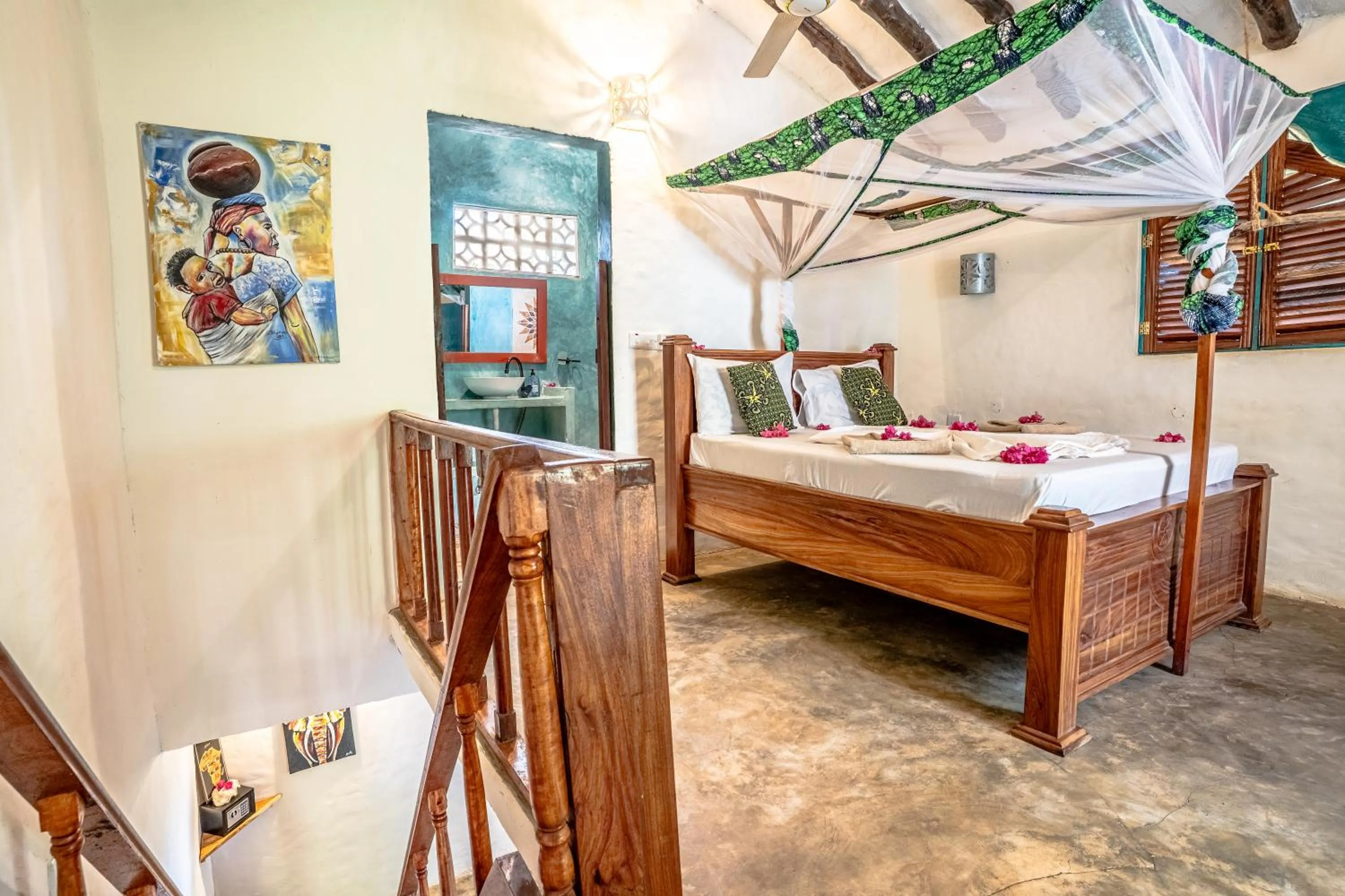 Bed in Demani Lodge Zanzibar