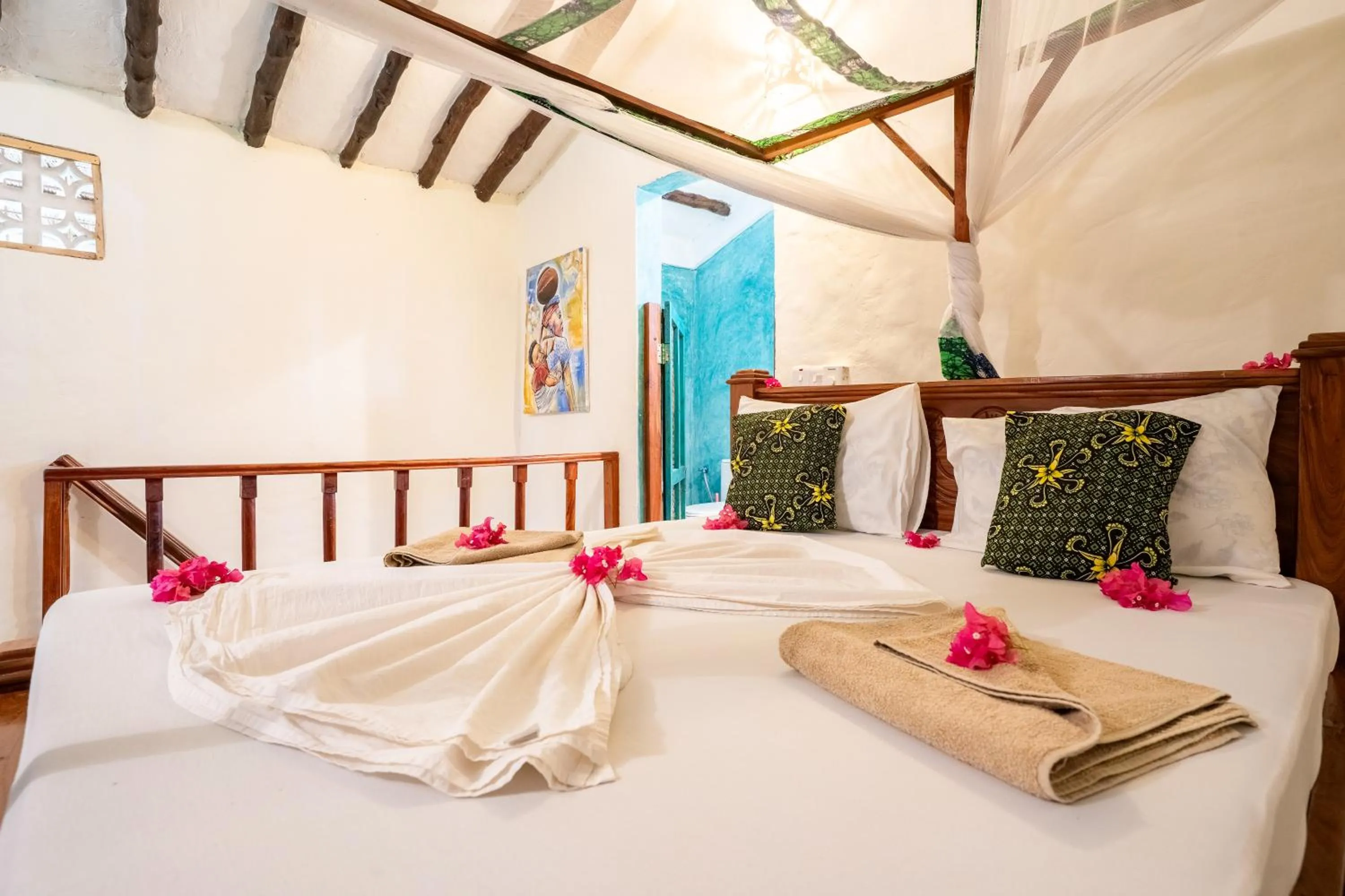 Bed in Demani Lodge Zanzibar