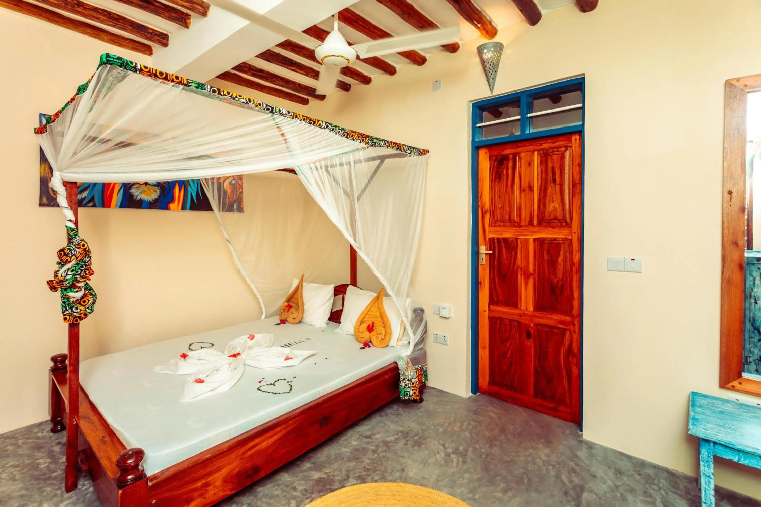 Bed in Demani Lodge Zanzibar