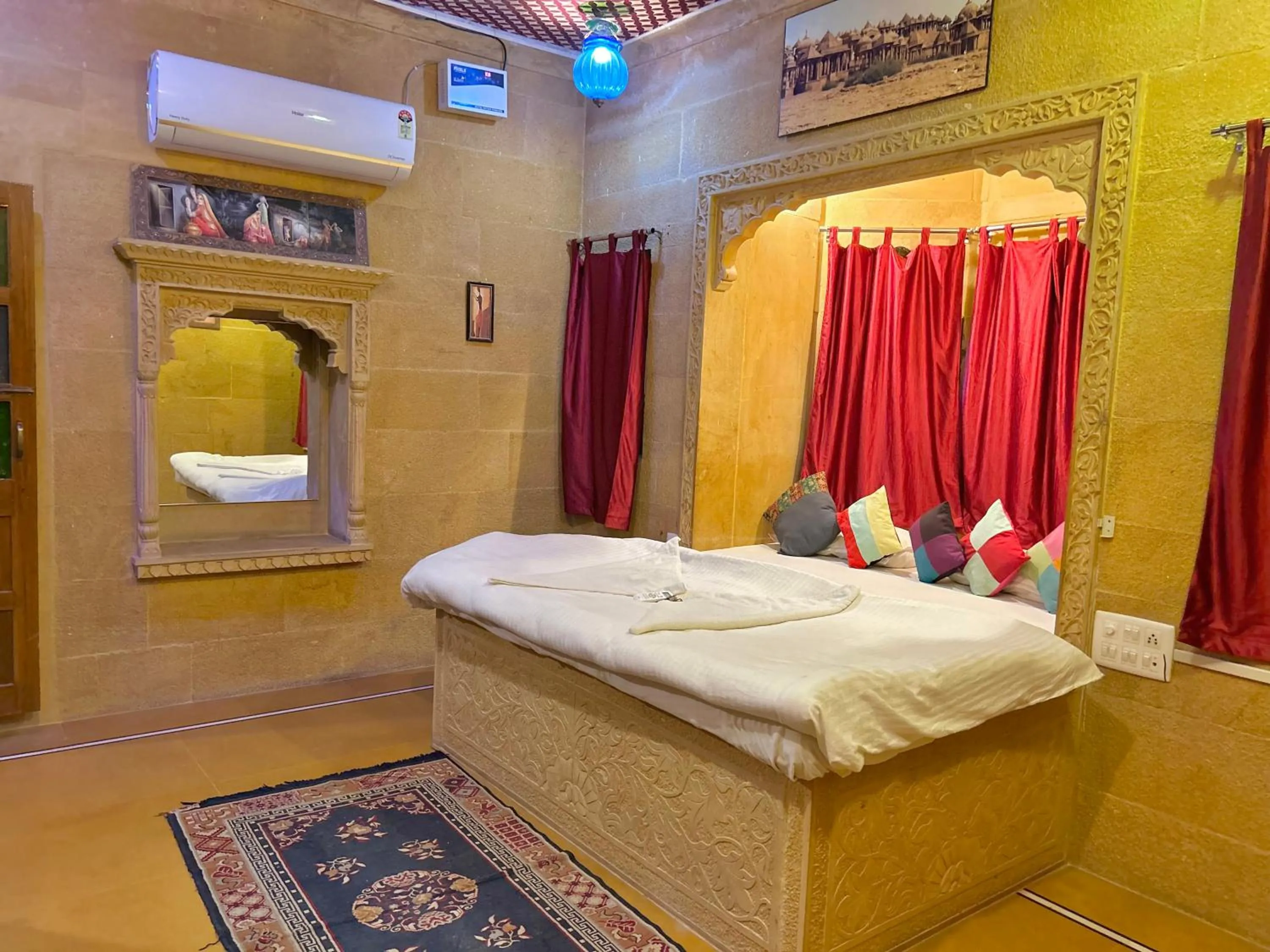 Photo of the whole room, Bed in Hotel Pol Haveli Jaisalmer