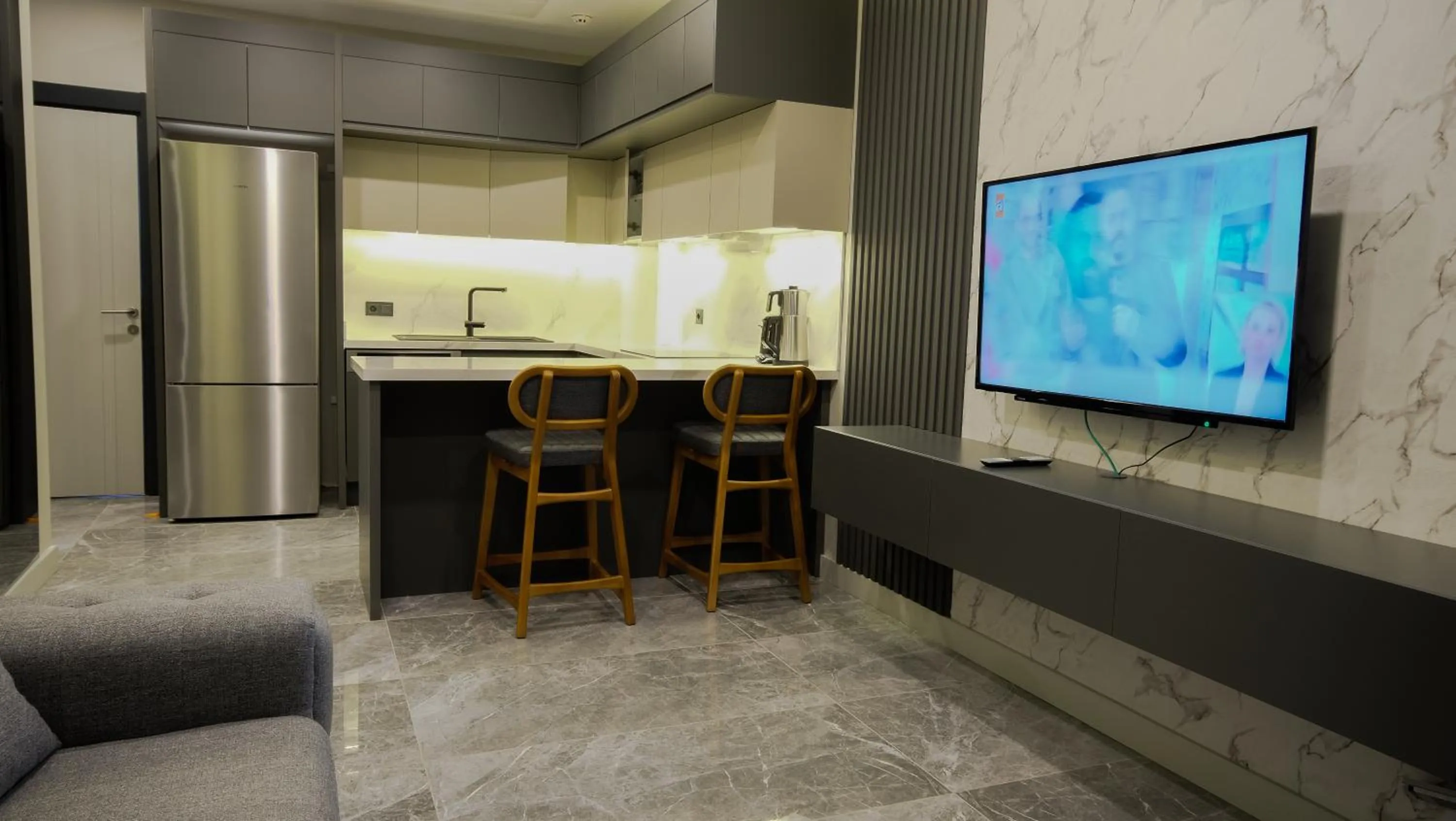 Seating area in Bodrum Ada Apart Otel Turgutreis