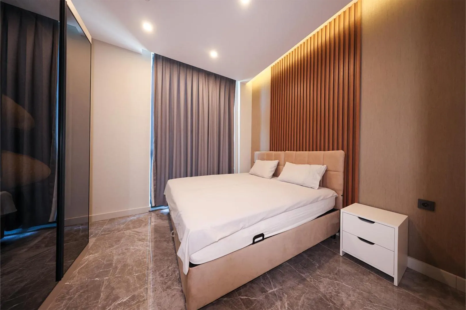 Bed in Bodrum Ada Apart Otel Turgutreis