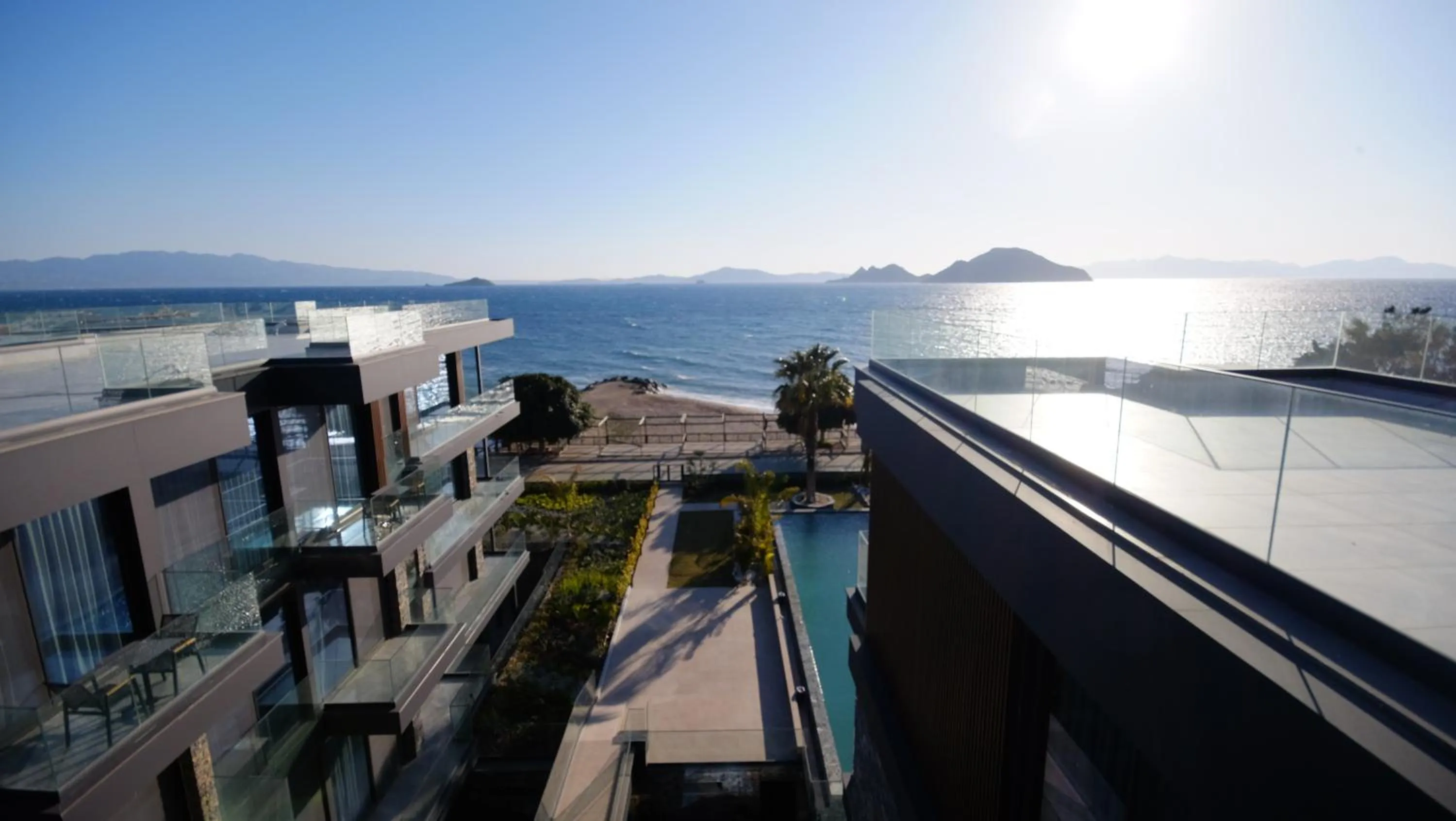 Balcony/Terrace in Bodrum Ada Apart Otel Turgutreis