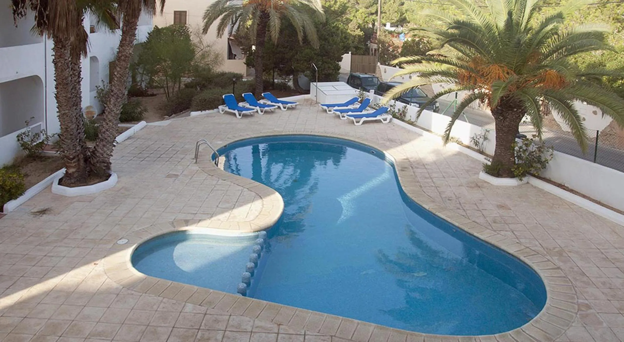 Pool view in Apartamentos Costamar II