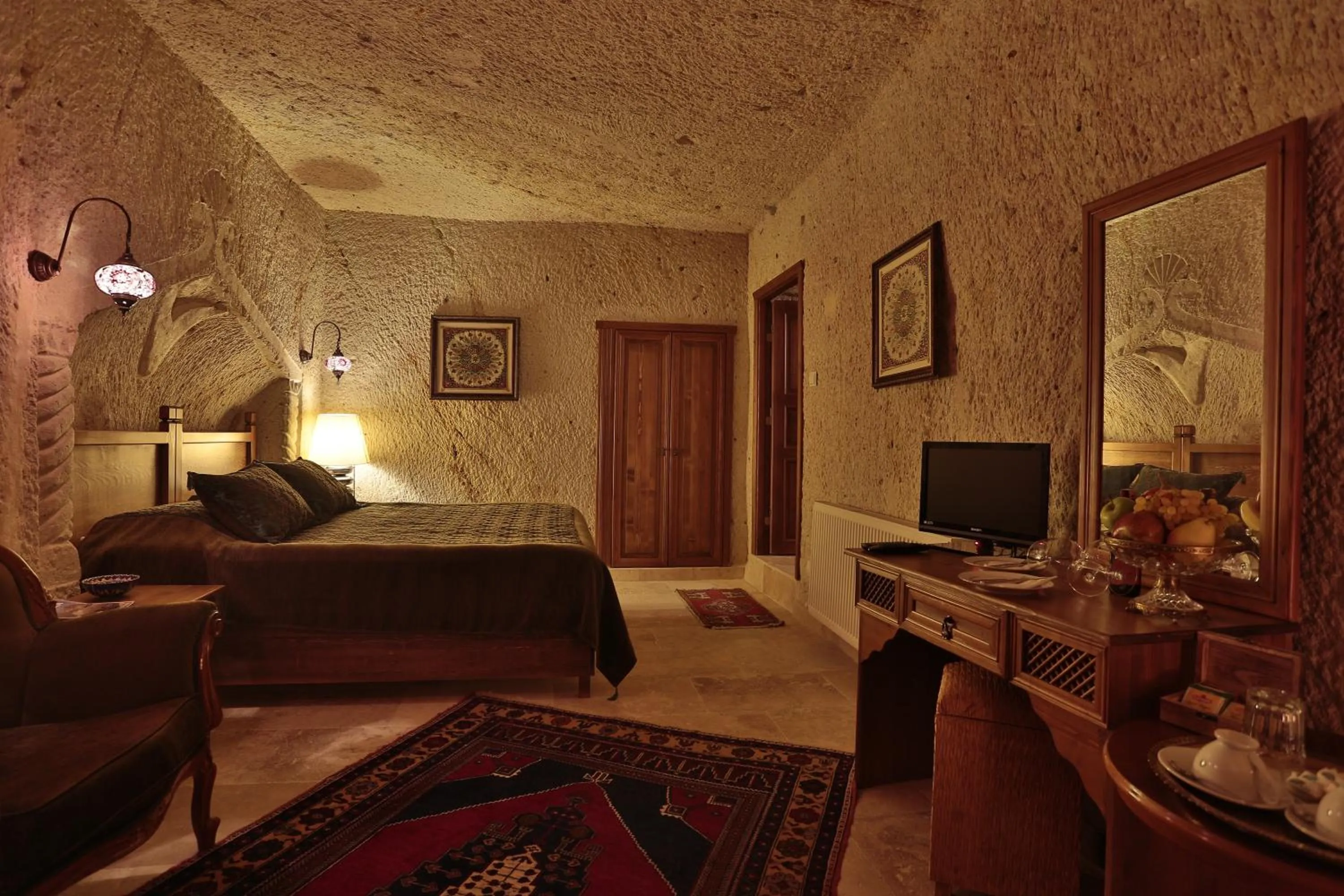Bed in Turkish Cave House