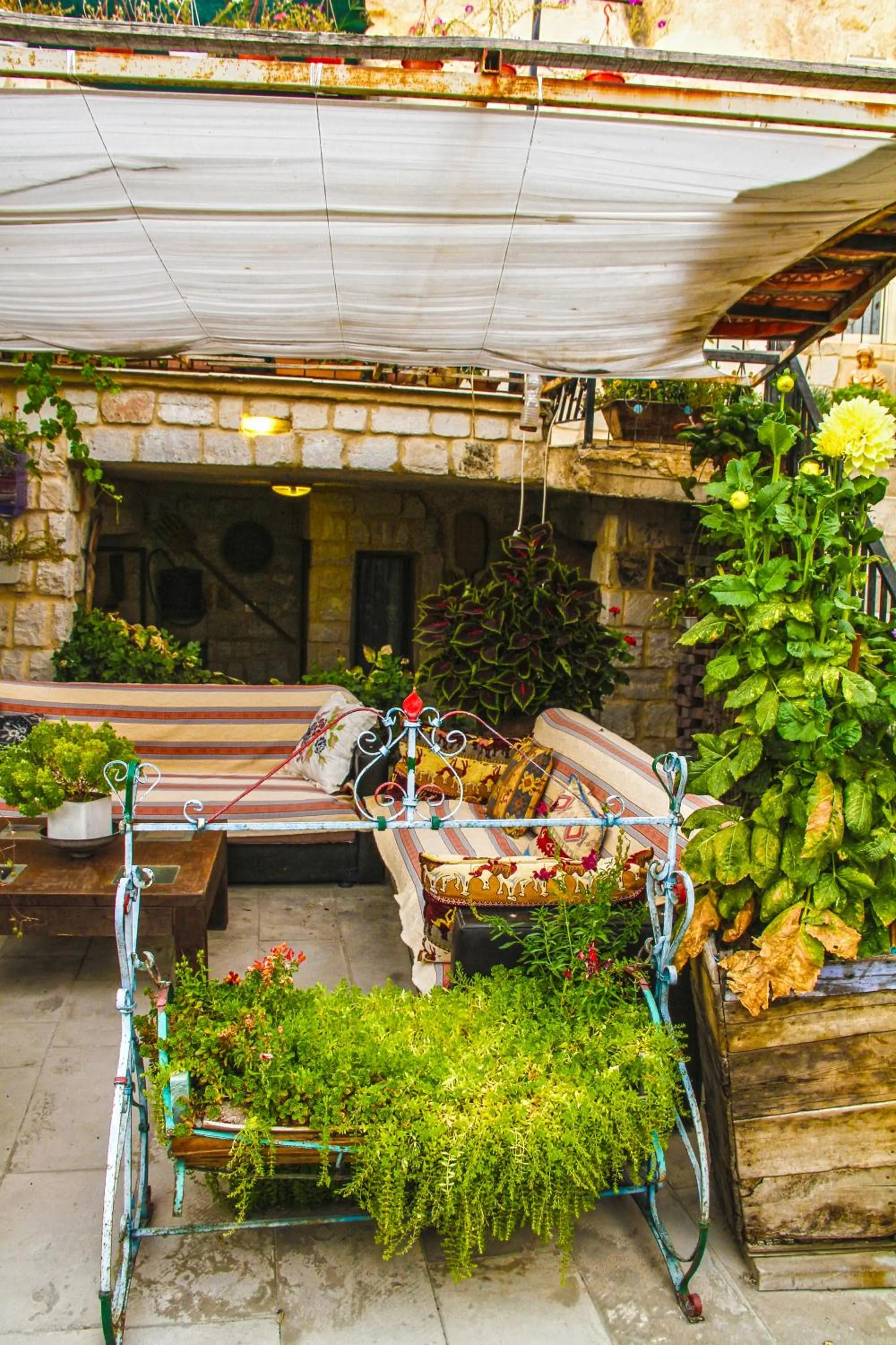 Garden view in Turkish Cave House