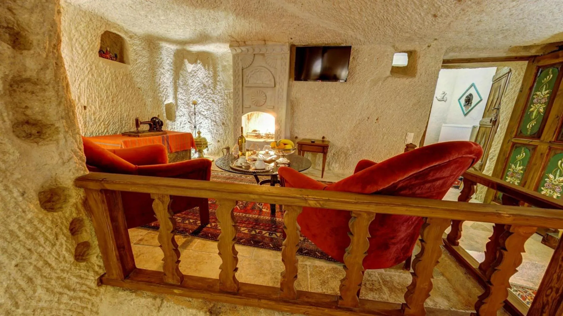 Living room in Turkish Cave House