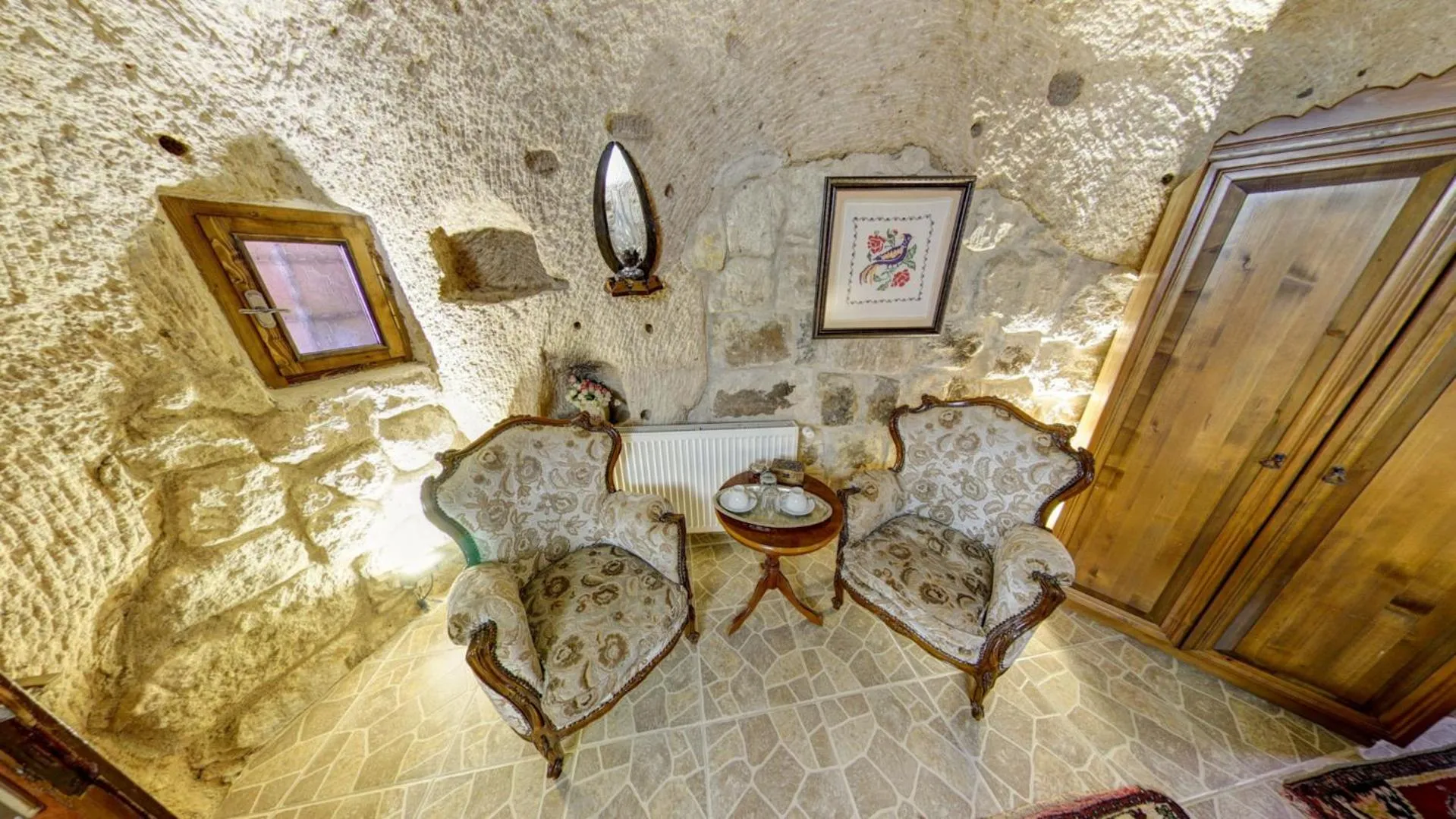 Seating area in Turkish Cave House