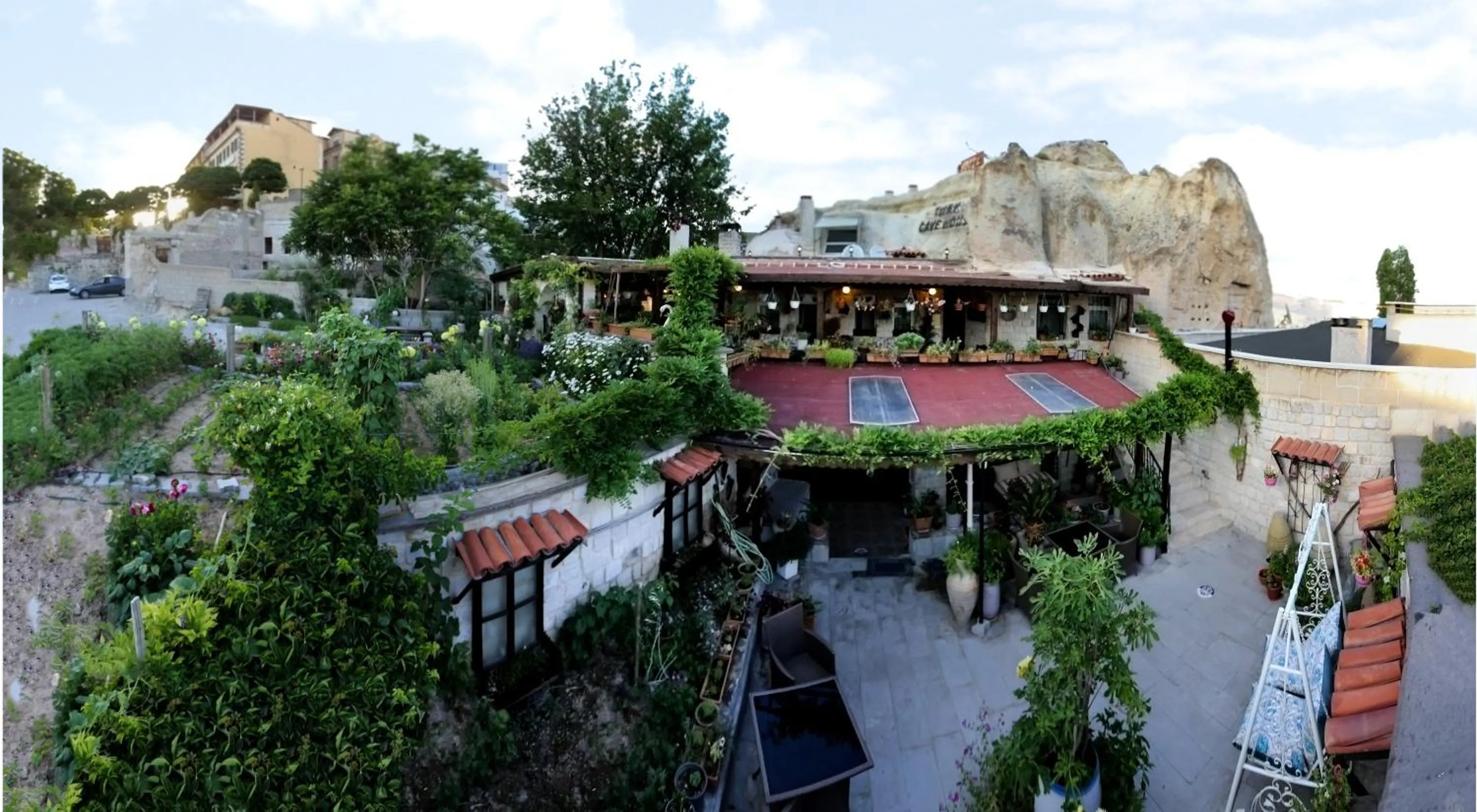 Bird's eye view in Turkish Cave House