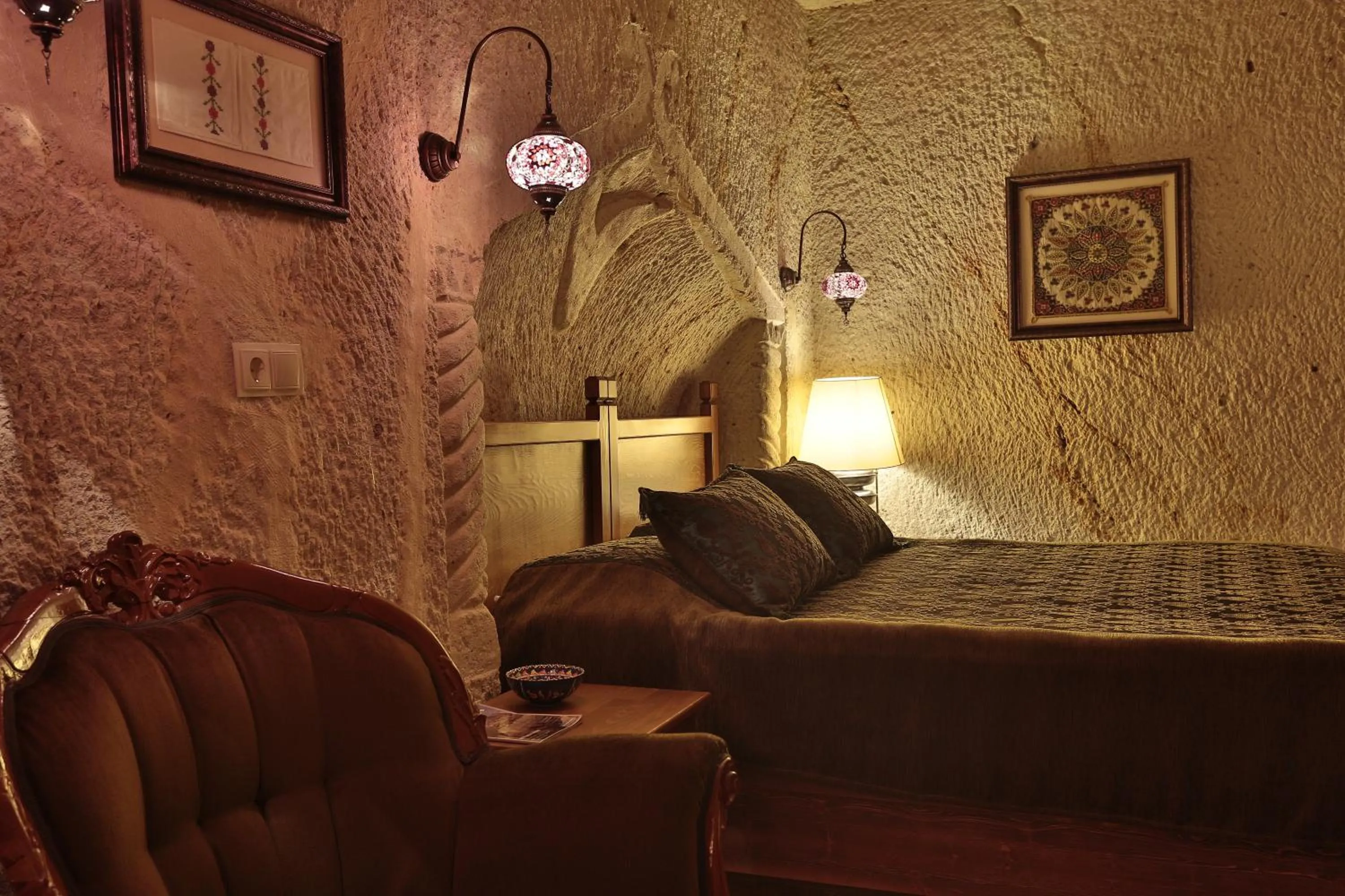 Bed in Turkish Cave House