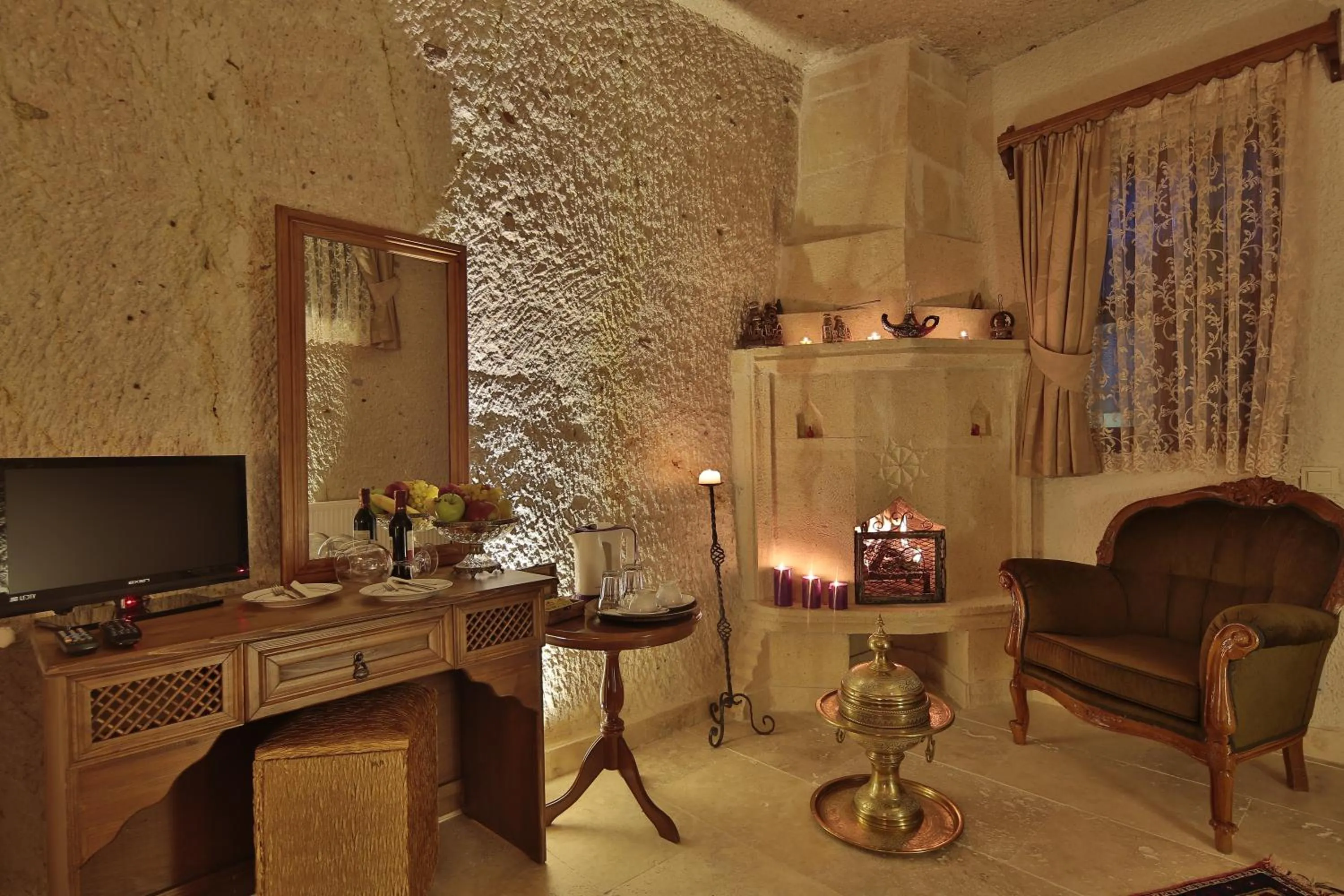 Bed in Turkish Cave House