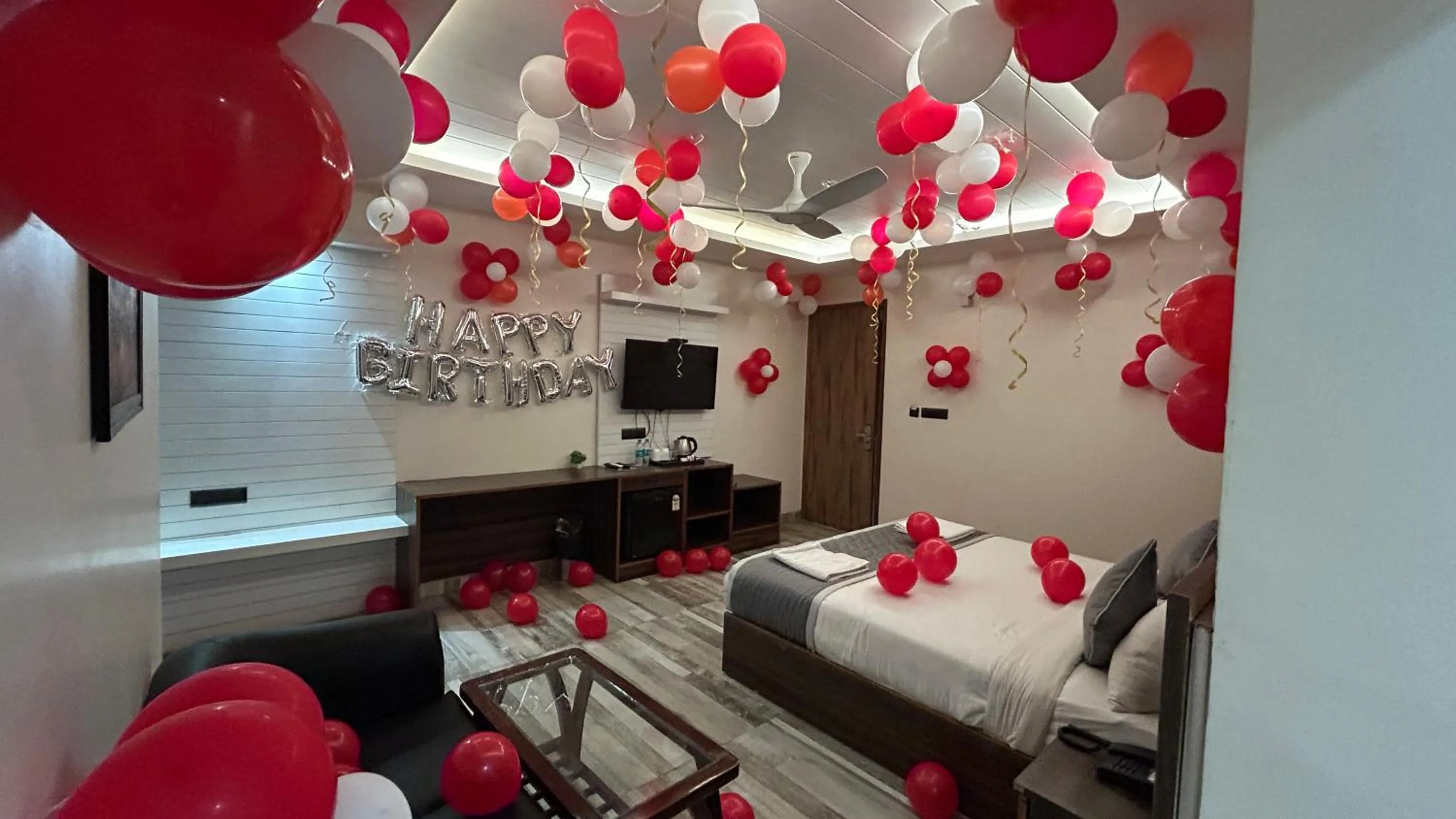 Decorative detail, Bed in Raksha Suites & Banquet Greater Noida