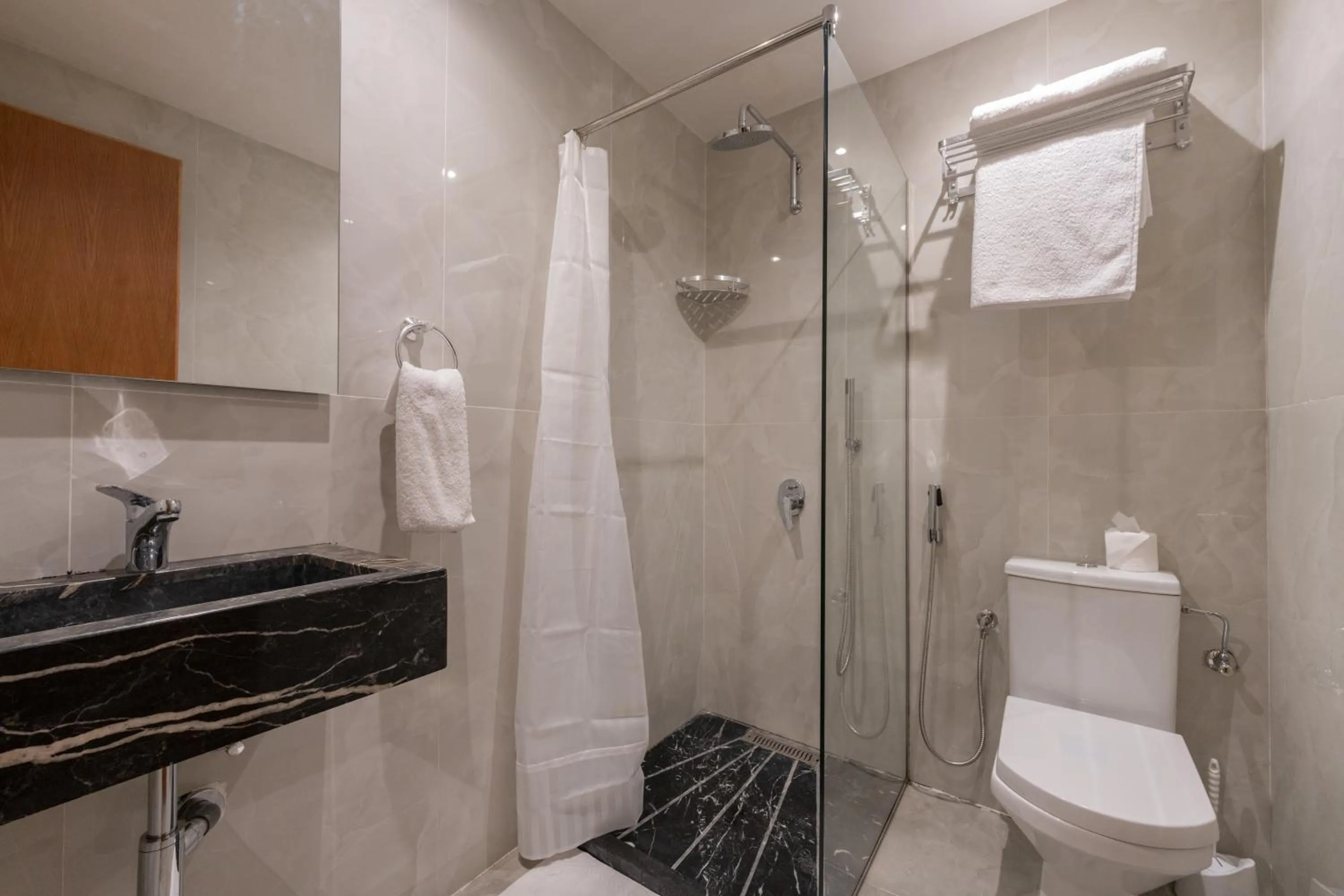 Shower in Appart Hôtel Rambla
