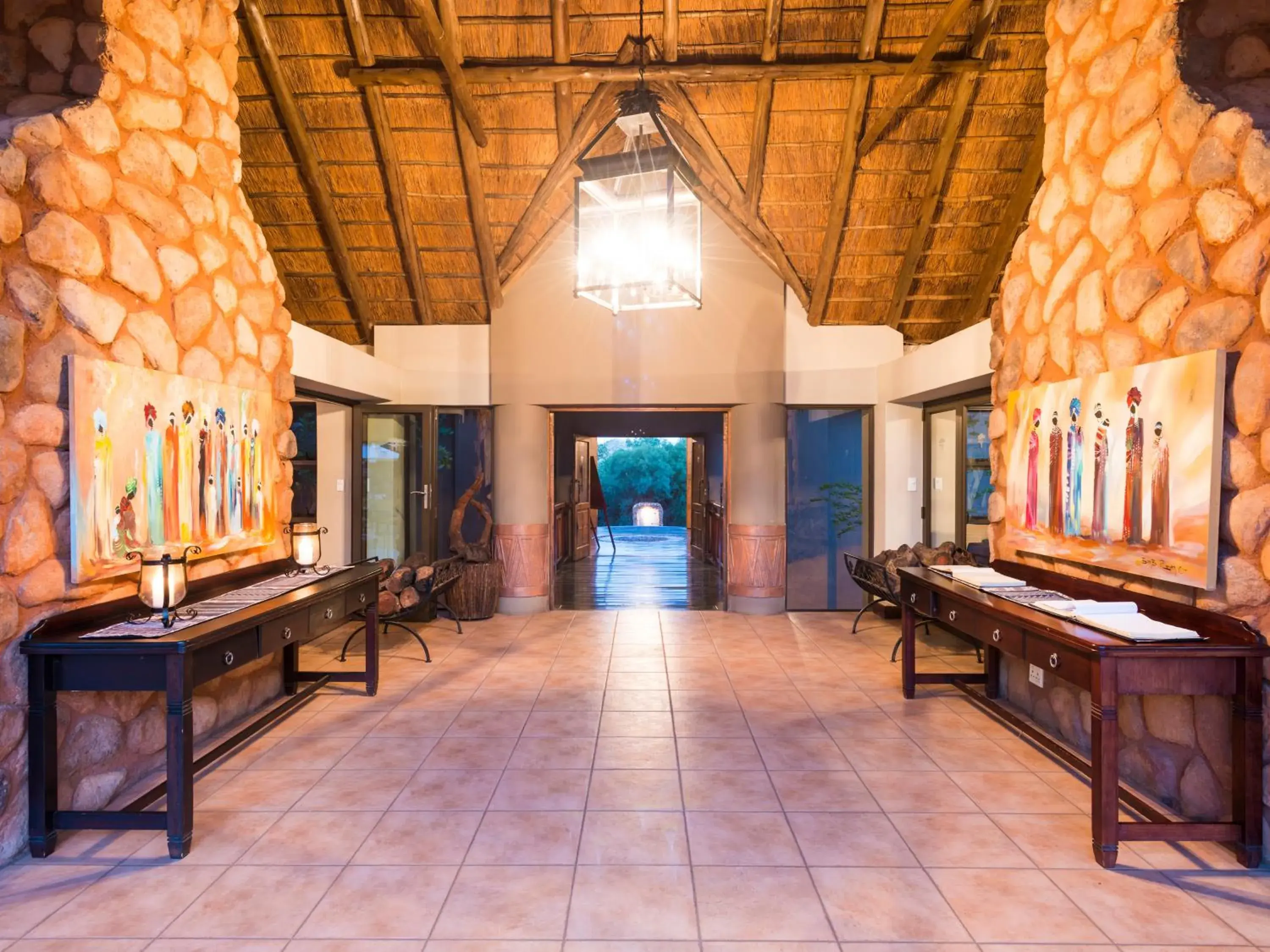 Lobby or reception in Ivory Tree Game Lodge Lobby or reception in Ivory Tree Game Lodge