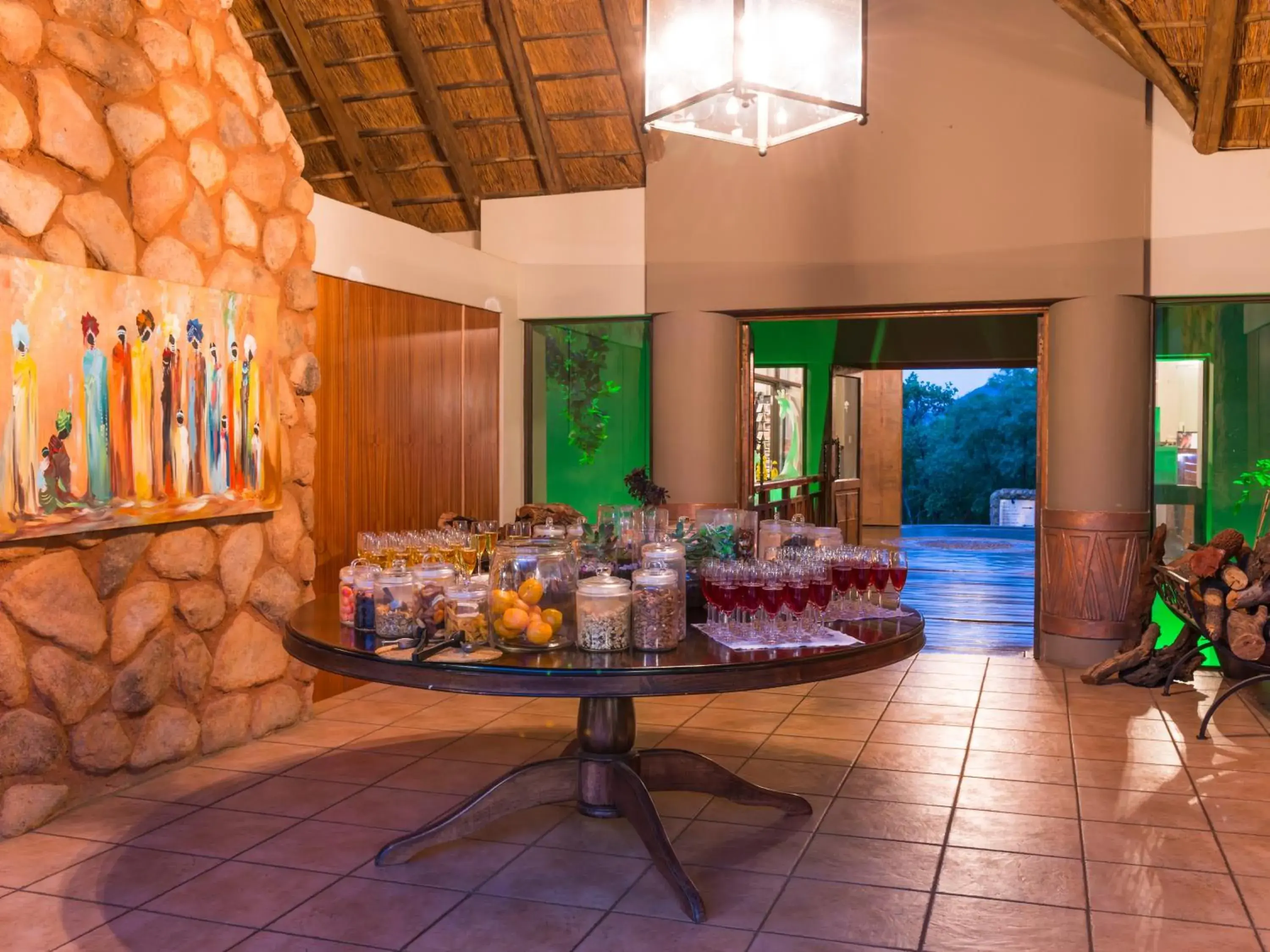Lobby or reception in Ivory Tree Game Lodge Lobby or reception in Ivory Tree Game Lodge