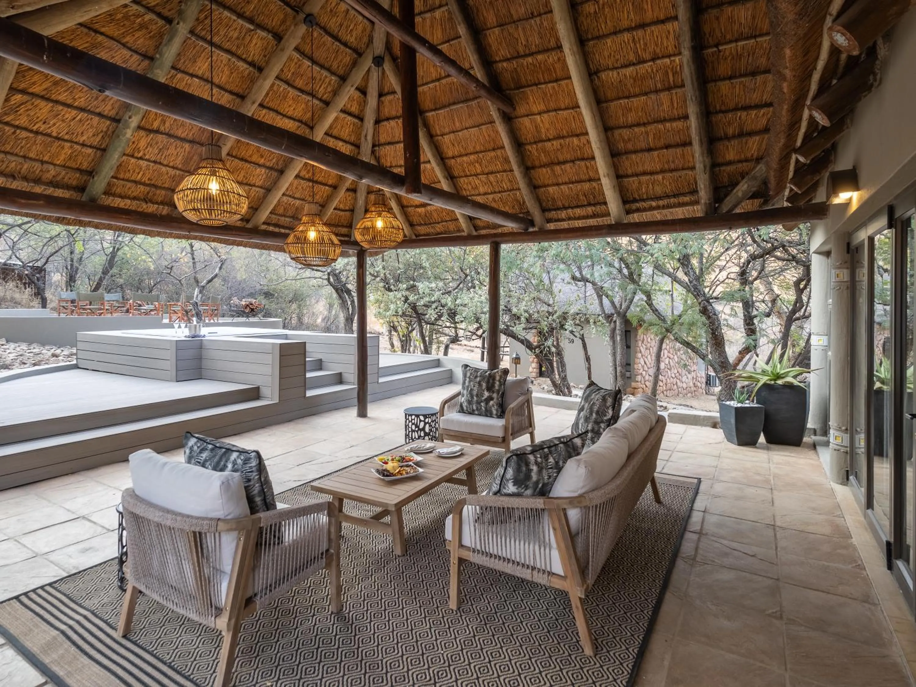 Patio in Ivory Tree Game Lodge
