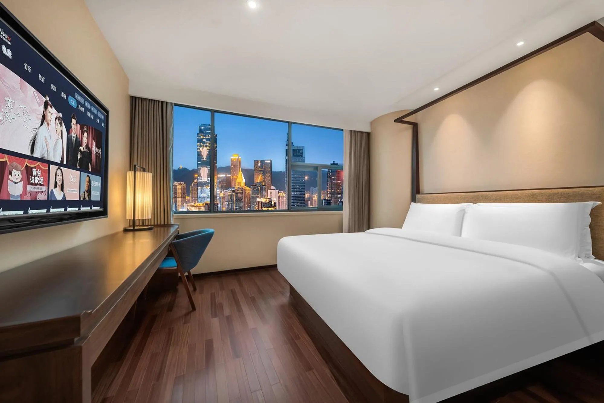 TV and multimedia, Bed in SSAW Boutique Hotel Chongqing Jiefangbei