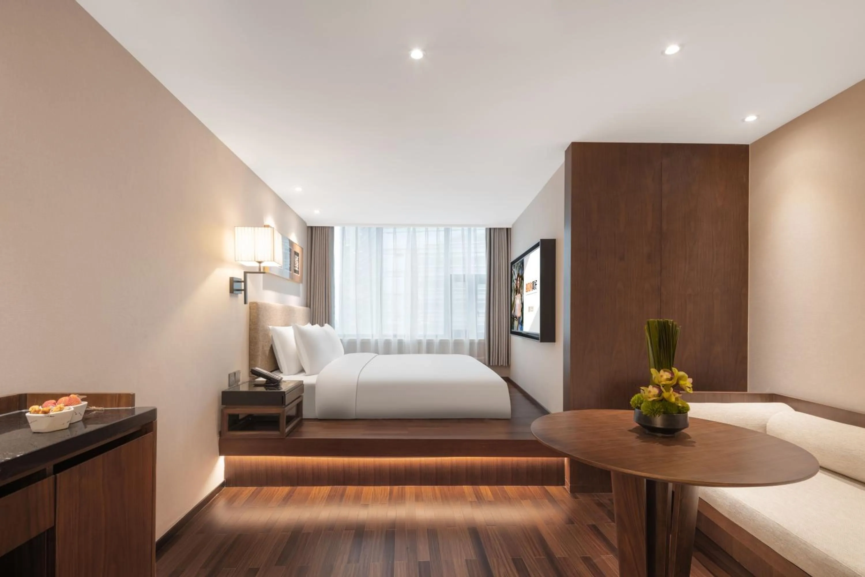 Bed in SSAW Boutique Hotel Chongqing Jiefangbei