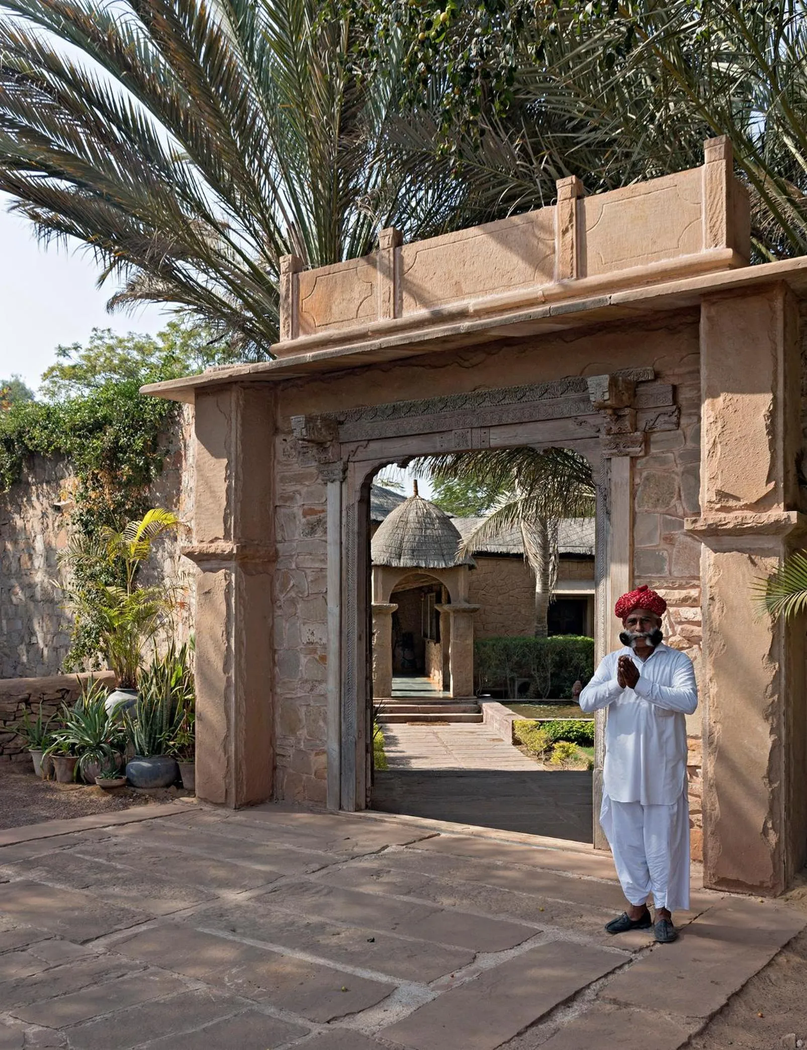 Facade/entrance in MANVĀR SHERGARH, THE DESERT RESORT