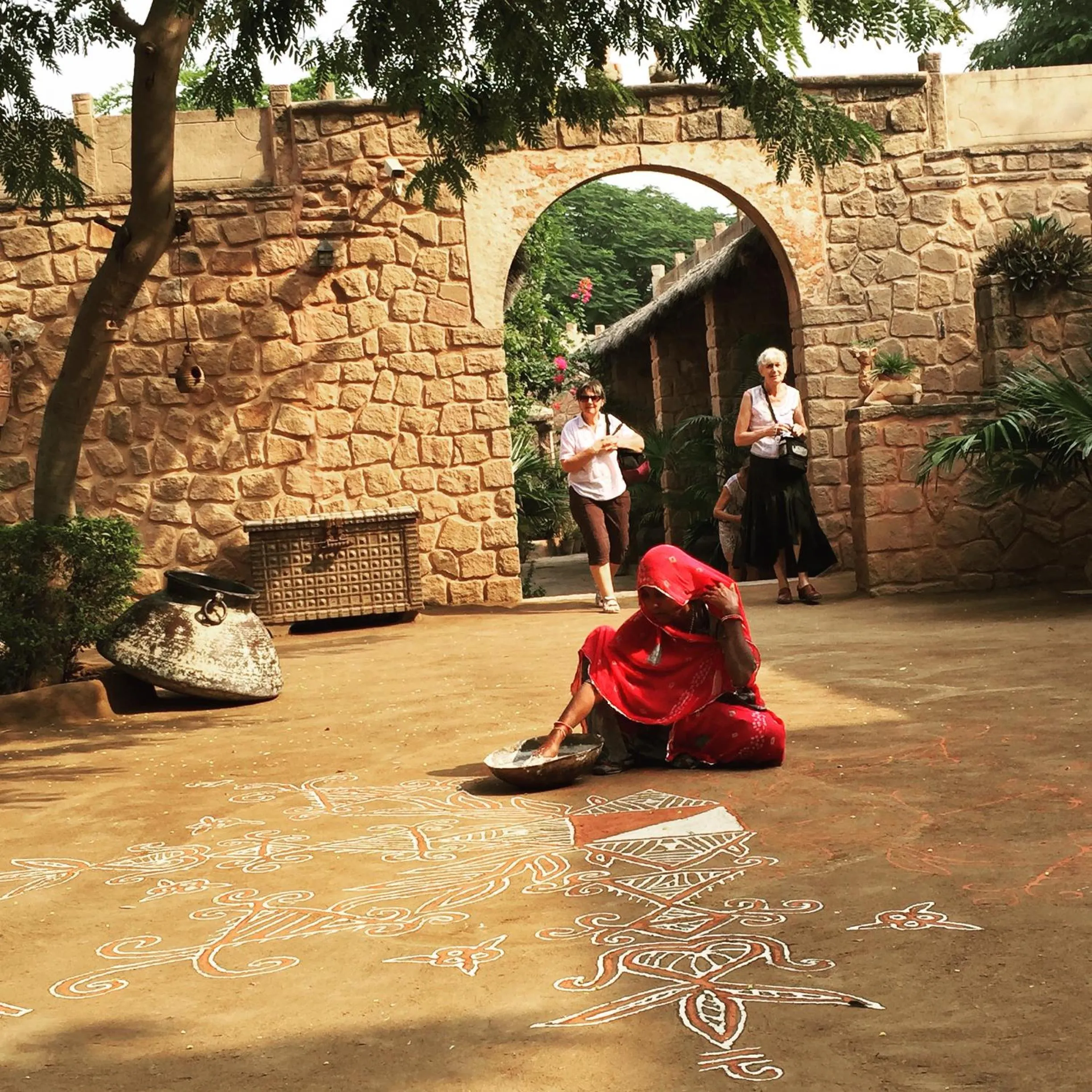 Inner courtyard view in MANVĀR SHERGARH, THE DESERT RESORT