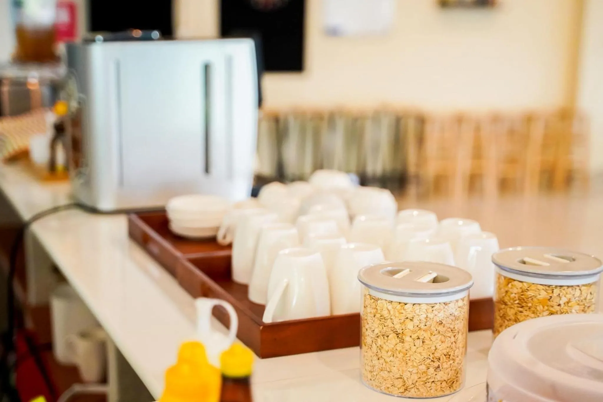 Buffet breakfast in Luna Hut Resort