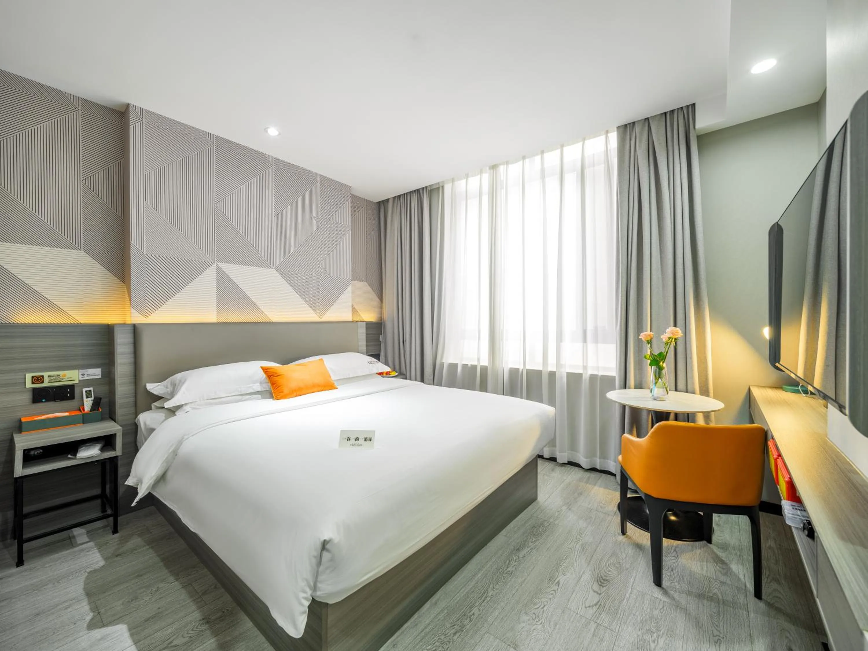 Photo of the whole room, Bed in Orient Rose International Hotel