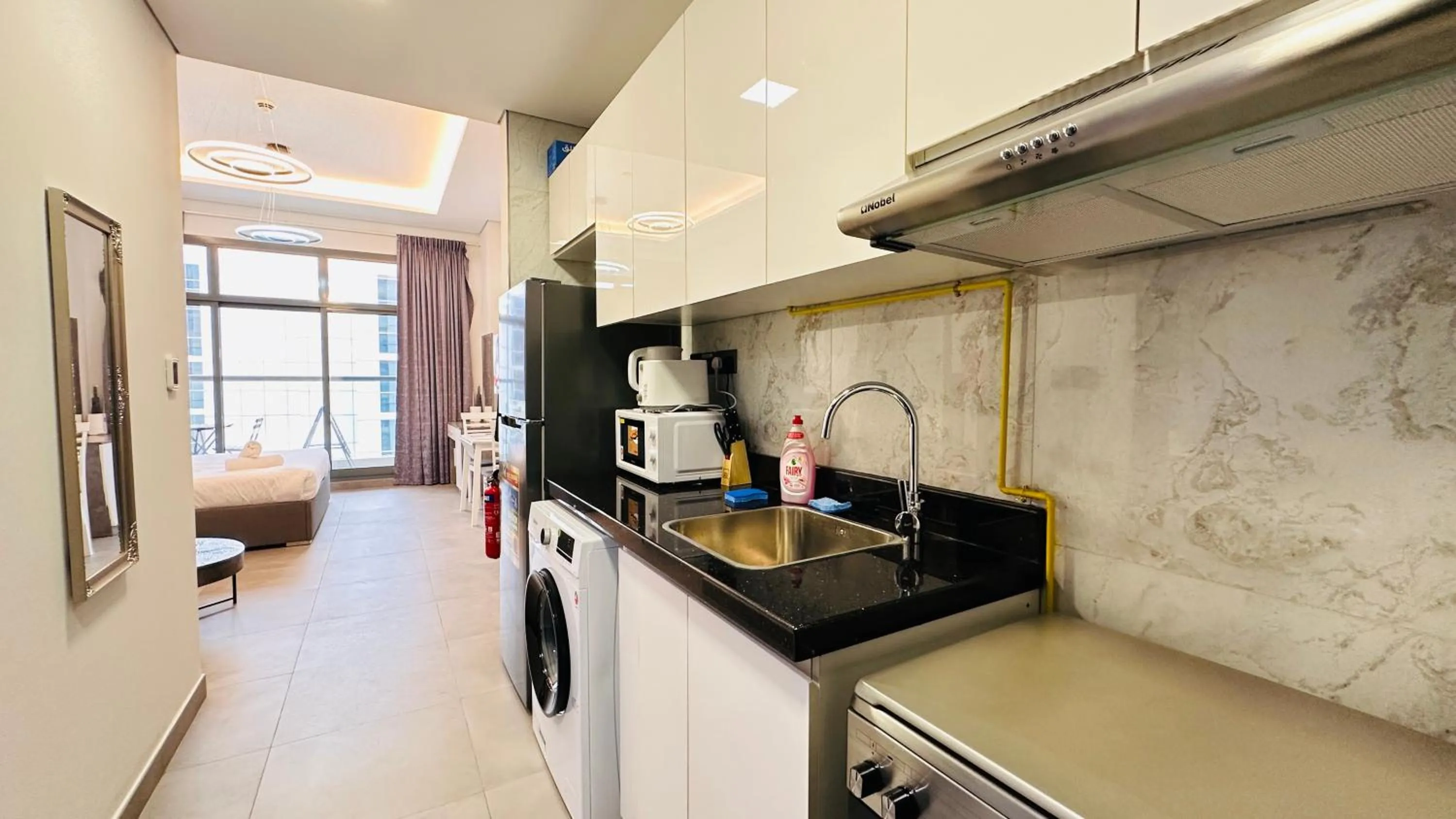 Lobby or reception in Upscale Studio Apartment Burj View with Balcony Free Parking by Belvilla