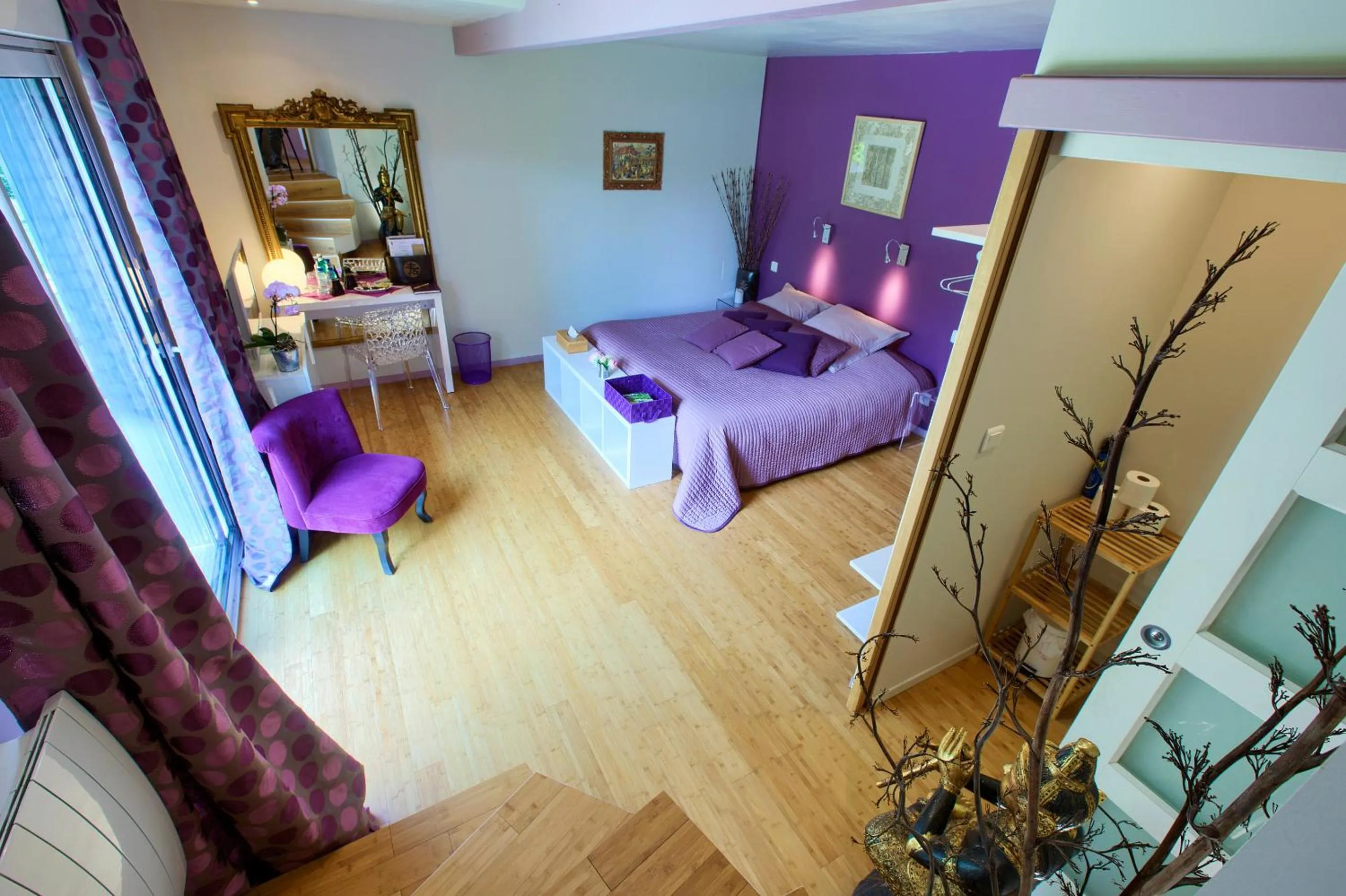 Bathroom, Bed in B&B La Closerie 33