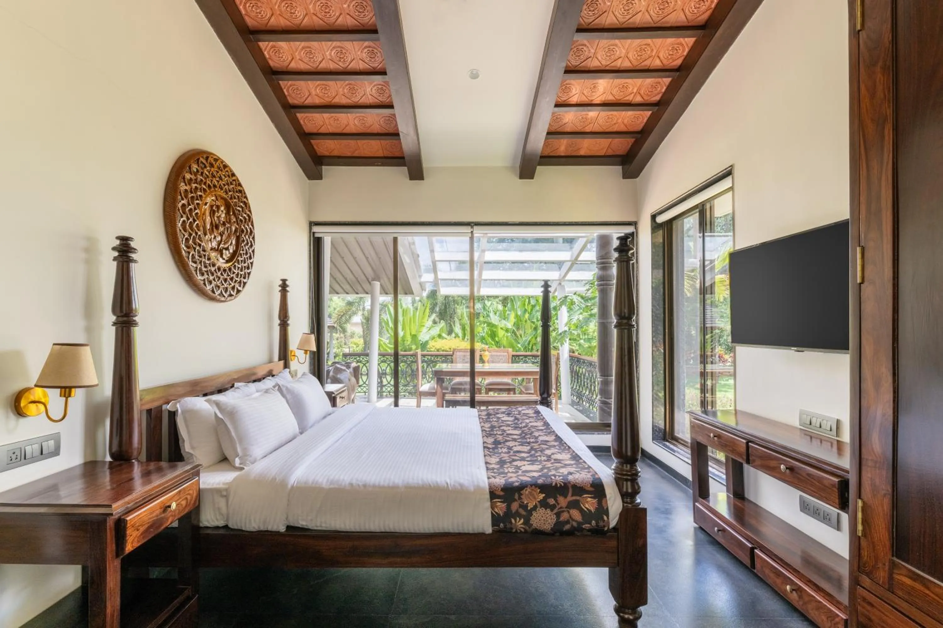 Bedroom, Bed in Energise Soul Retreat By ELIVAAS, Trimbakeshwar Nashik