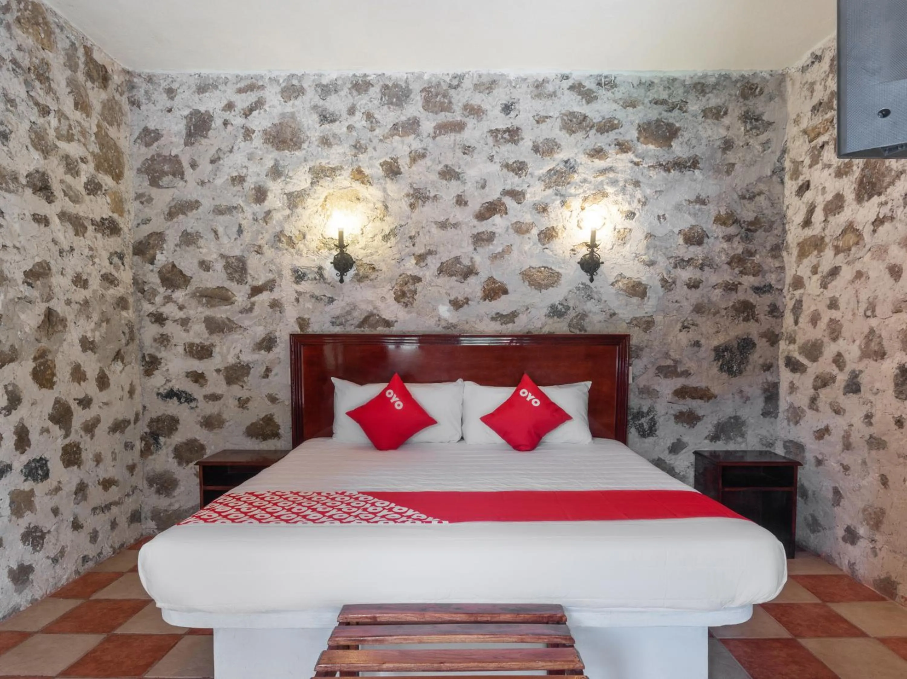 Bed in Rancho Hotel El Carmen