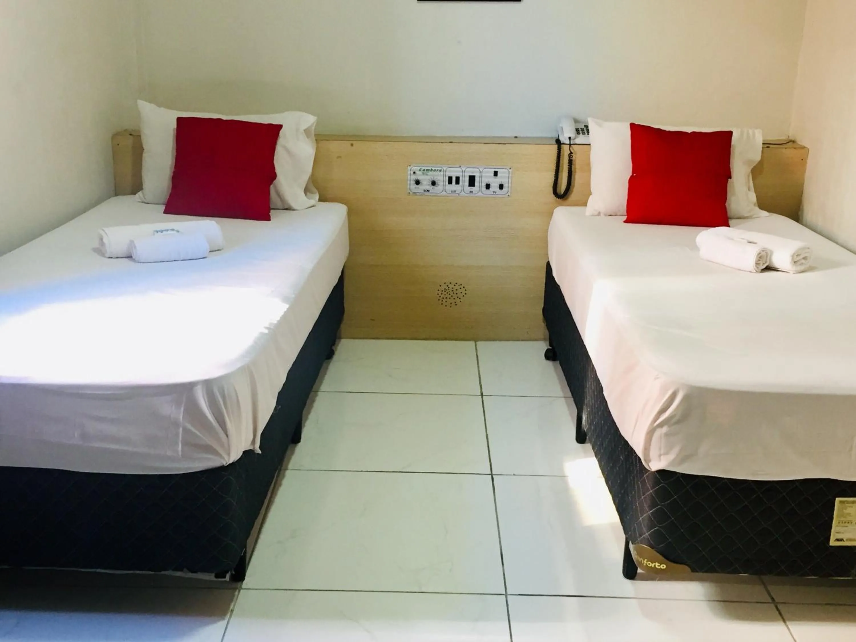 Bed in Hotel Cambará