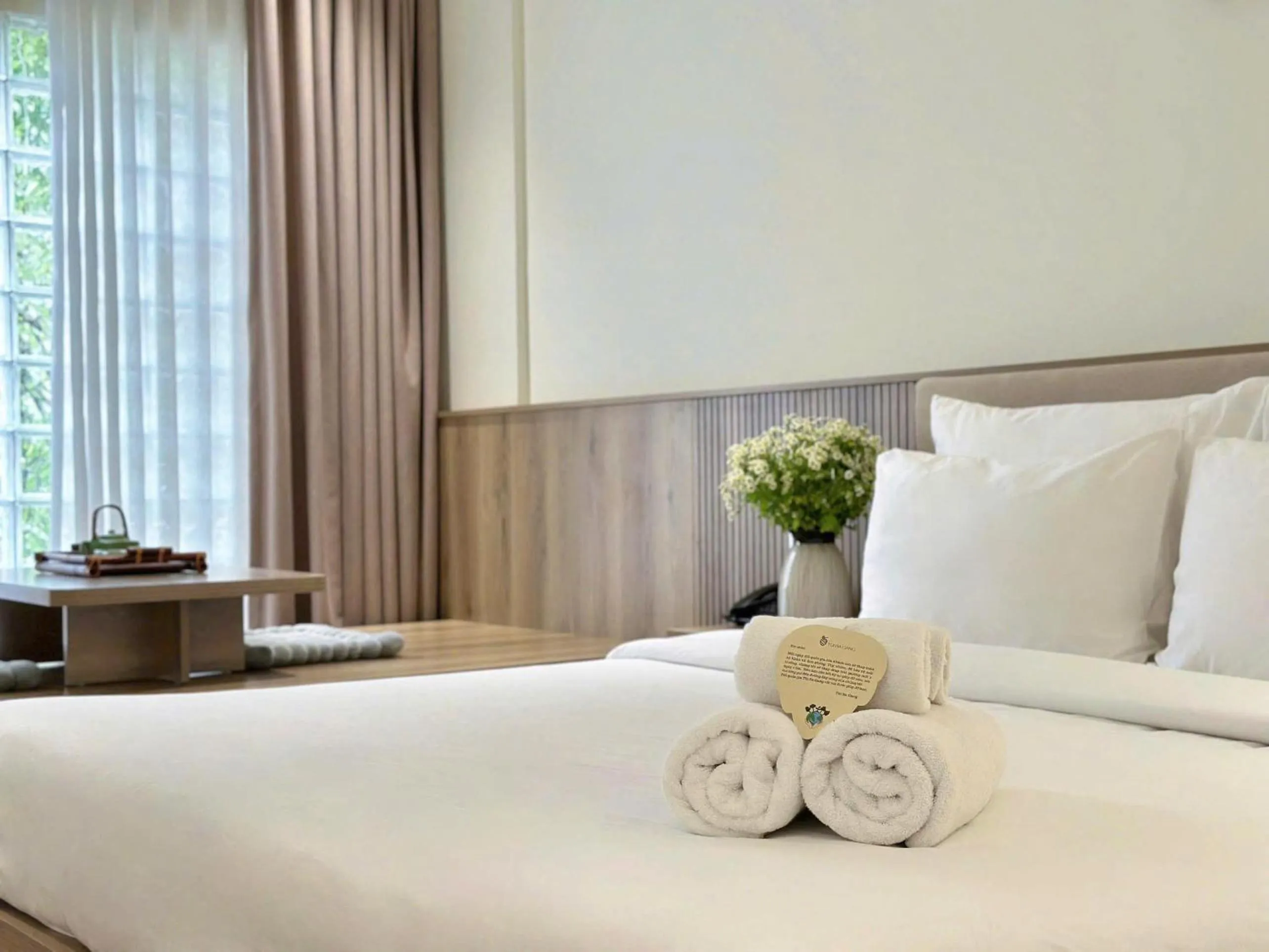 Bed in Túi Ba Gang Central Hotel