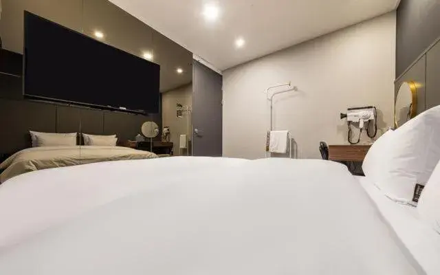 Bed in Brown Dot Hotel Suwon Jeongja Branch Bed in Brown Dot Hotel Suwon Jeongja Branch