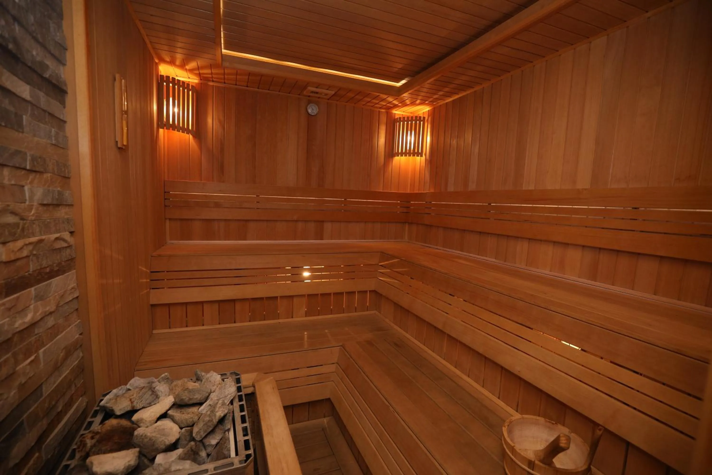 Sauna in Ziyorat Luxury Hotel