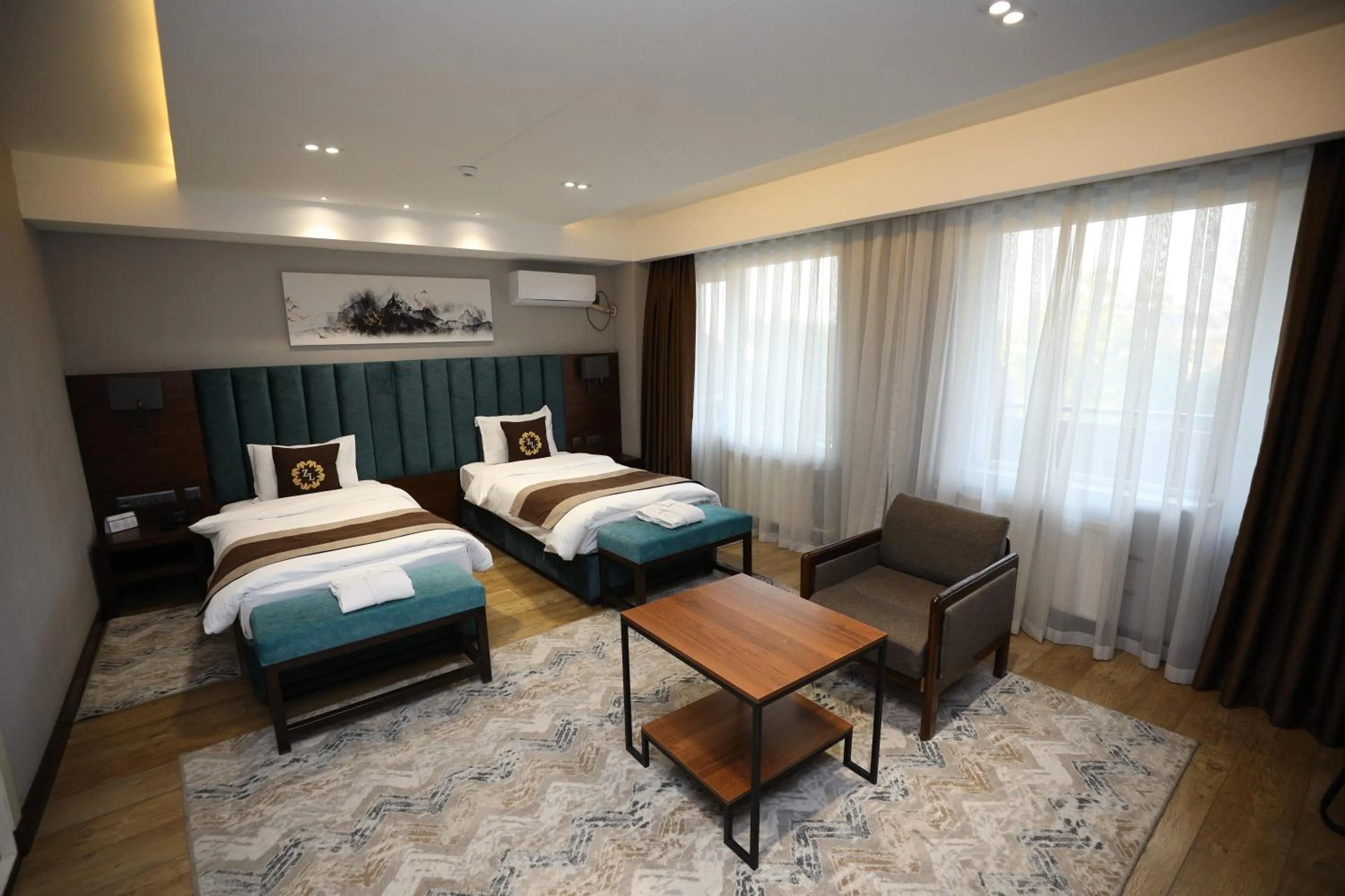 View (from property/room), Bed in Ziyorat Luxury Hotel