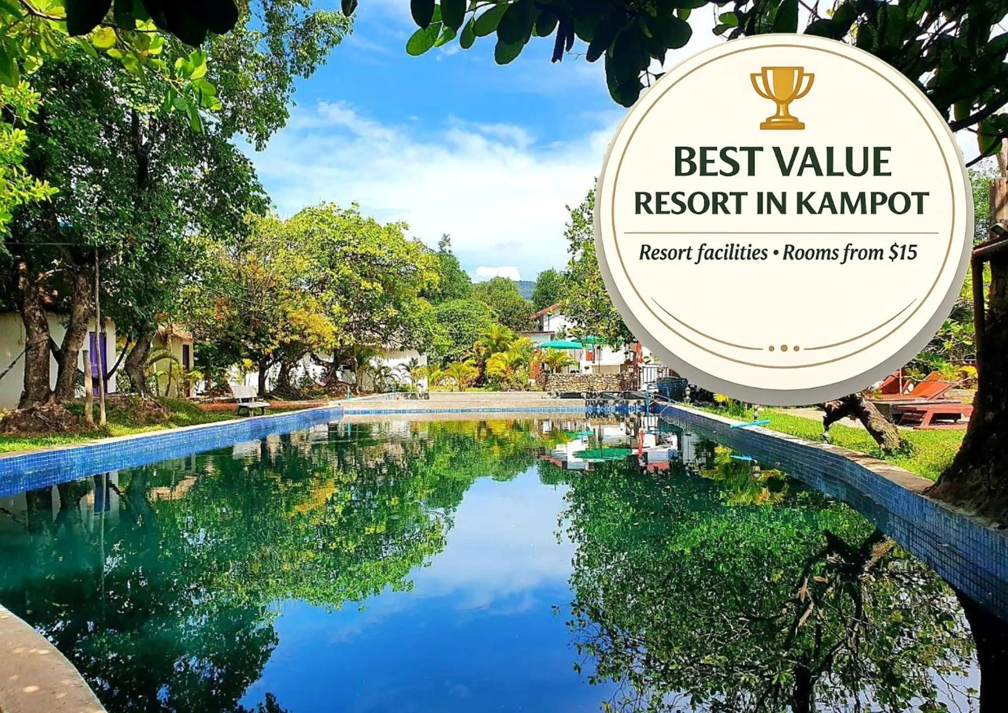 Swimming pool in Bohemiaz Resort and Spa Kampot