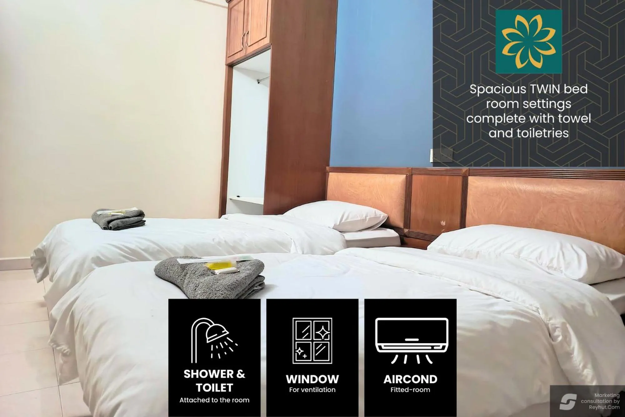 Bed in Thara Beach Resort