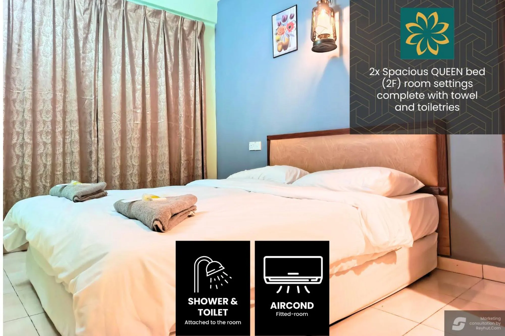 Bed in Thara Beach Resort