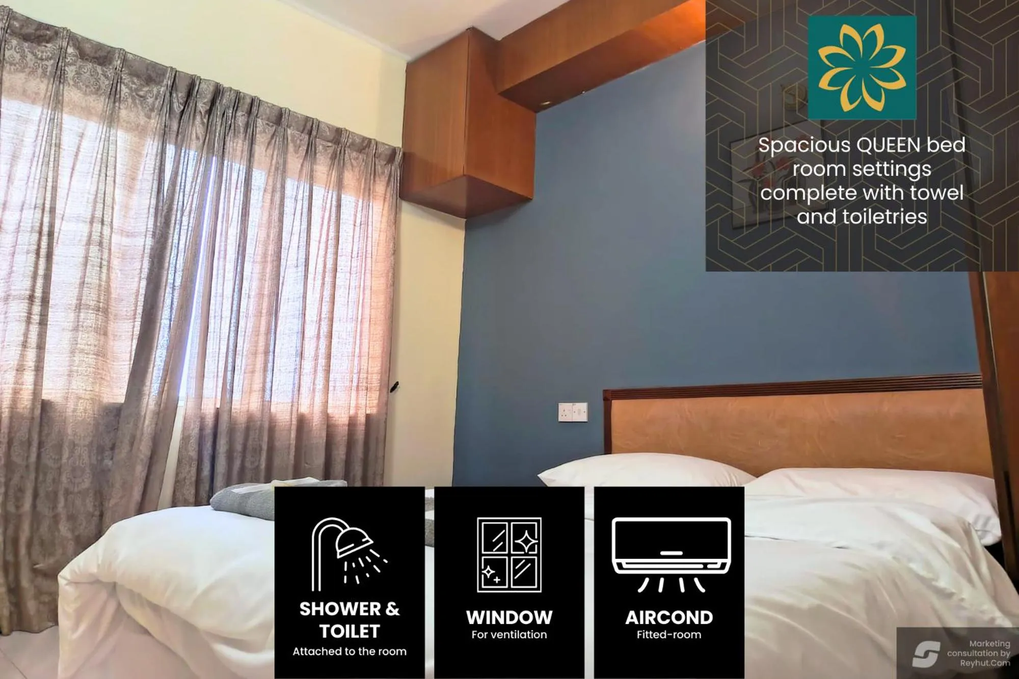 Bed in Thara Beach Resort