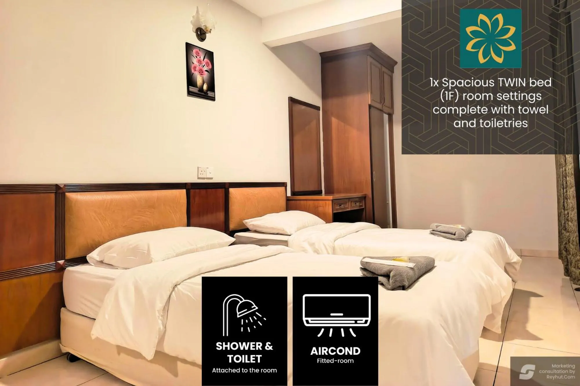 Bed in Thara Beach Resort