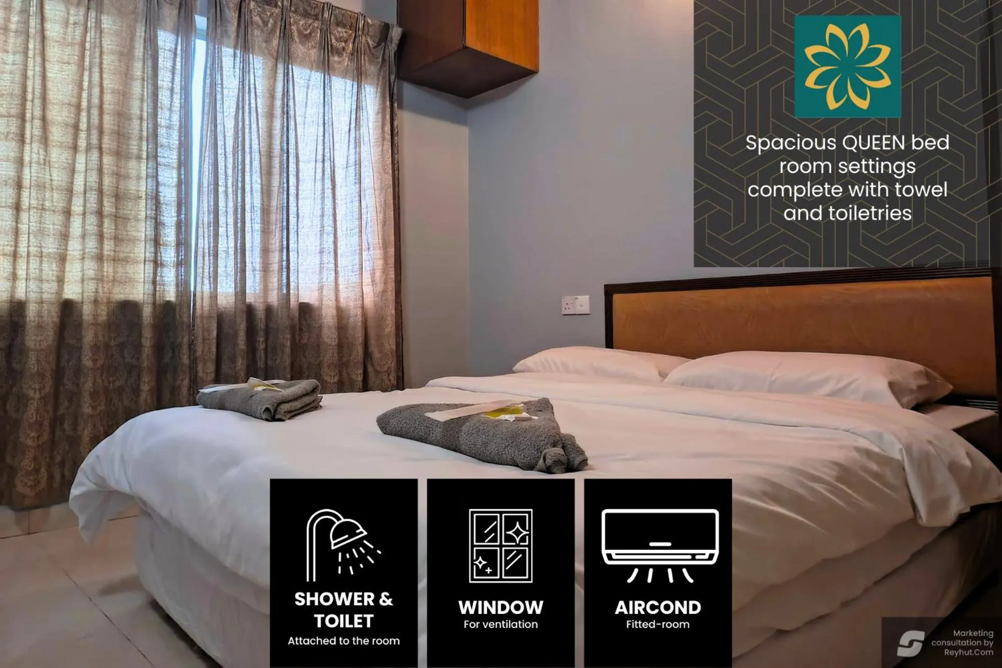 Bed in Thara Beach Resort