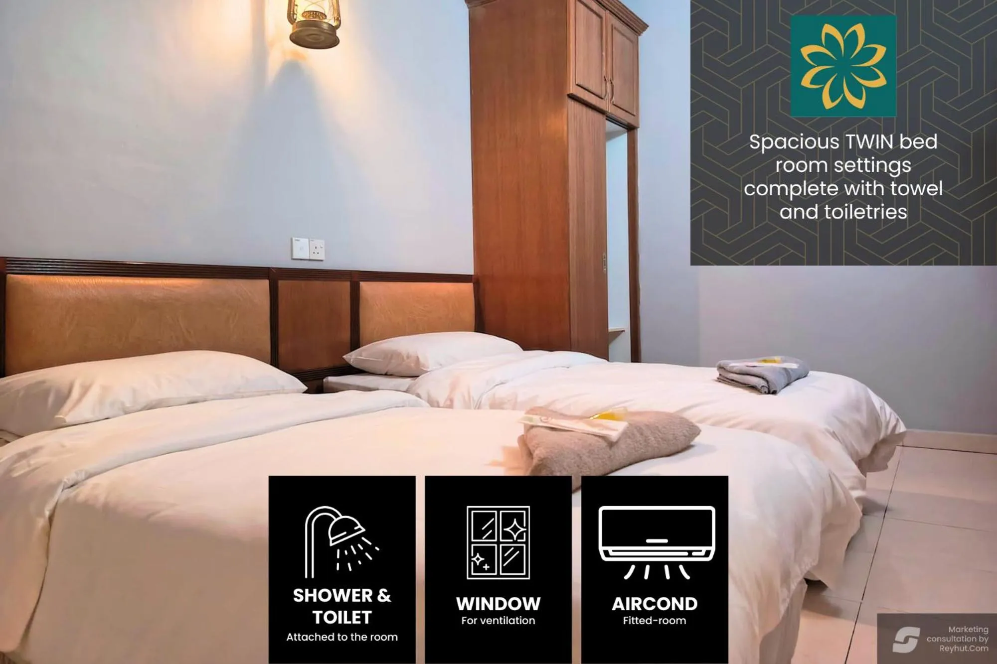 Bed in Thara Beach Resort