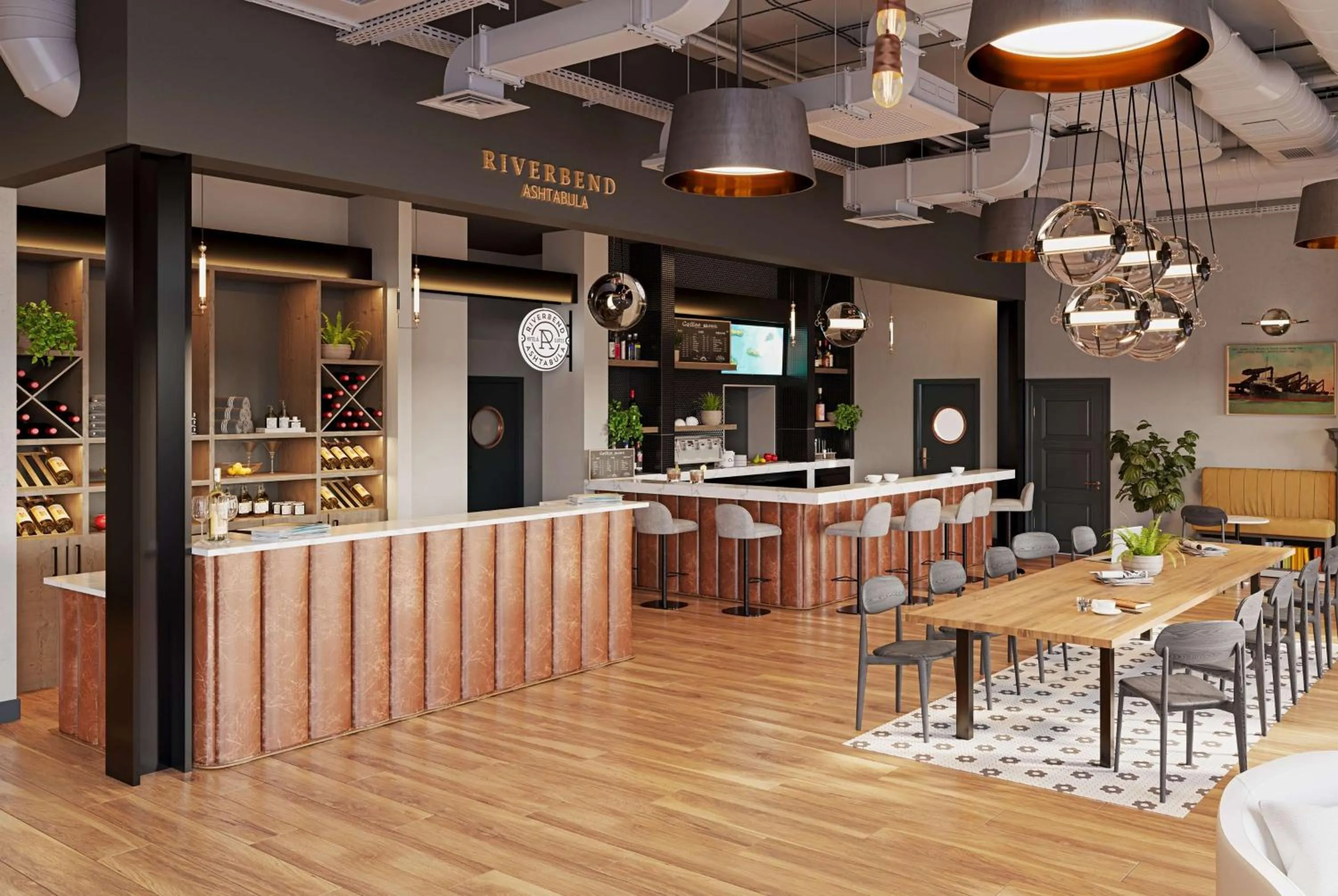 Communal lounge/ TV room in Riverbend Hotel and Suites, Trademark Collection by Wyndham