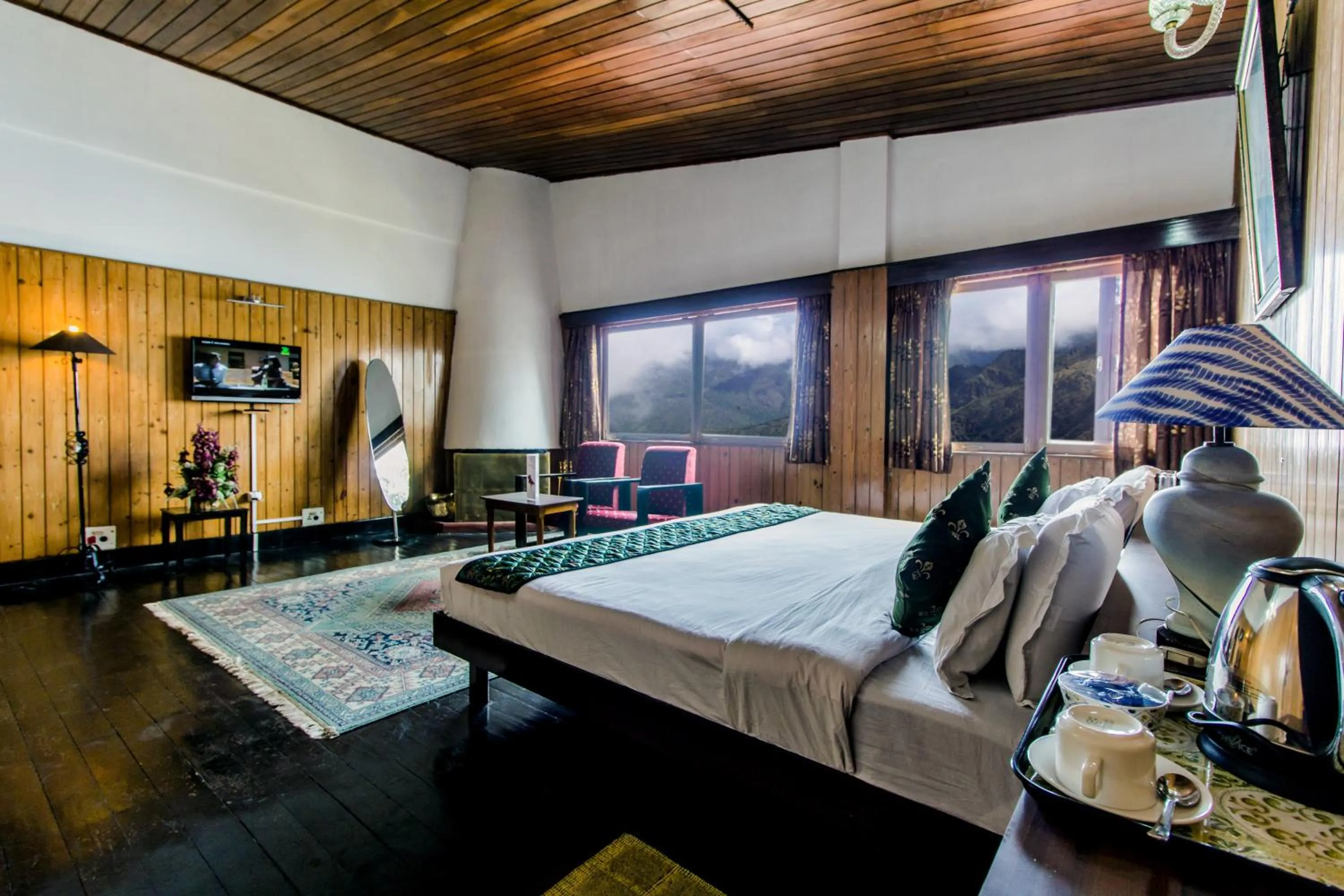 Photo of the whole room, Bed in Central Gleneagles Heritage Resort Former Bungalow of Ex-TATA Chairman Russi Mody The Mall Road Darjeeling